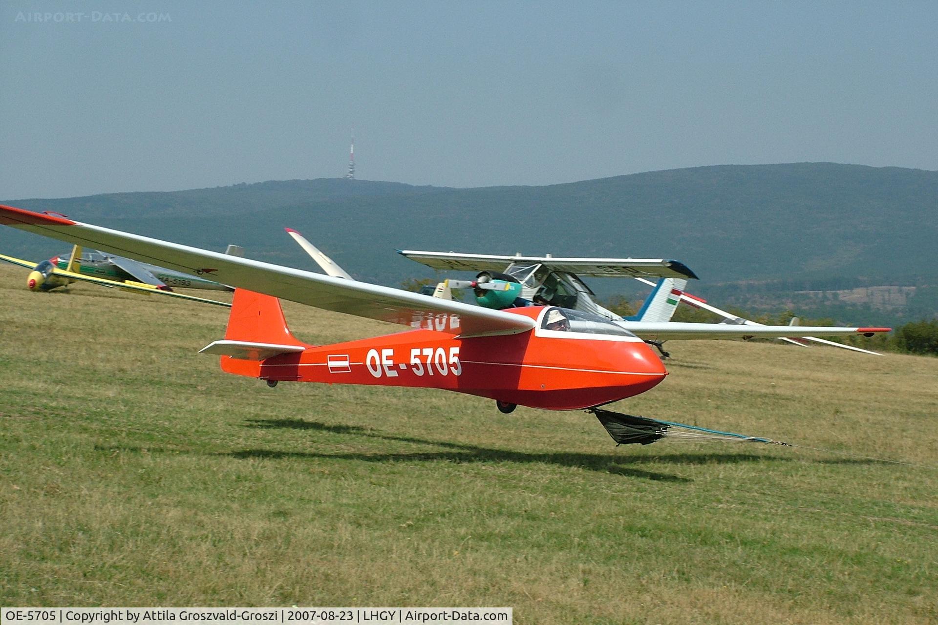 OE-5705, 1964 Scheibe L-Spatz 55 C/N 773, Gyöngyös-Pipishegy Airfield, Hungary