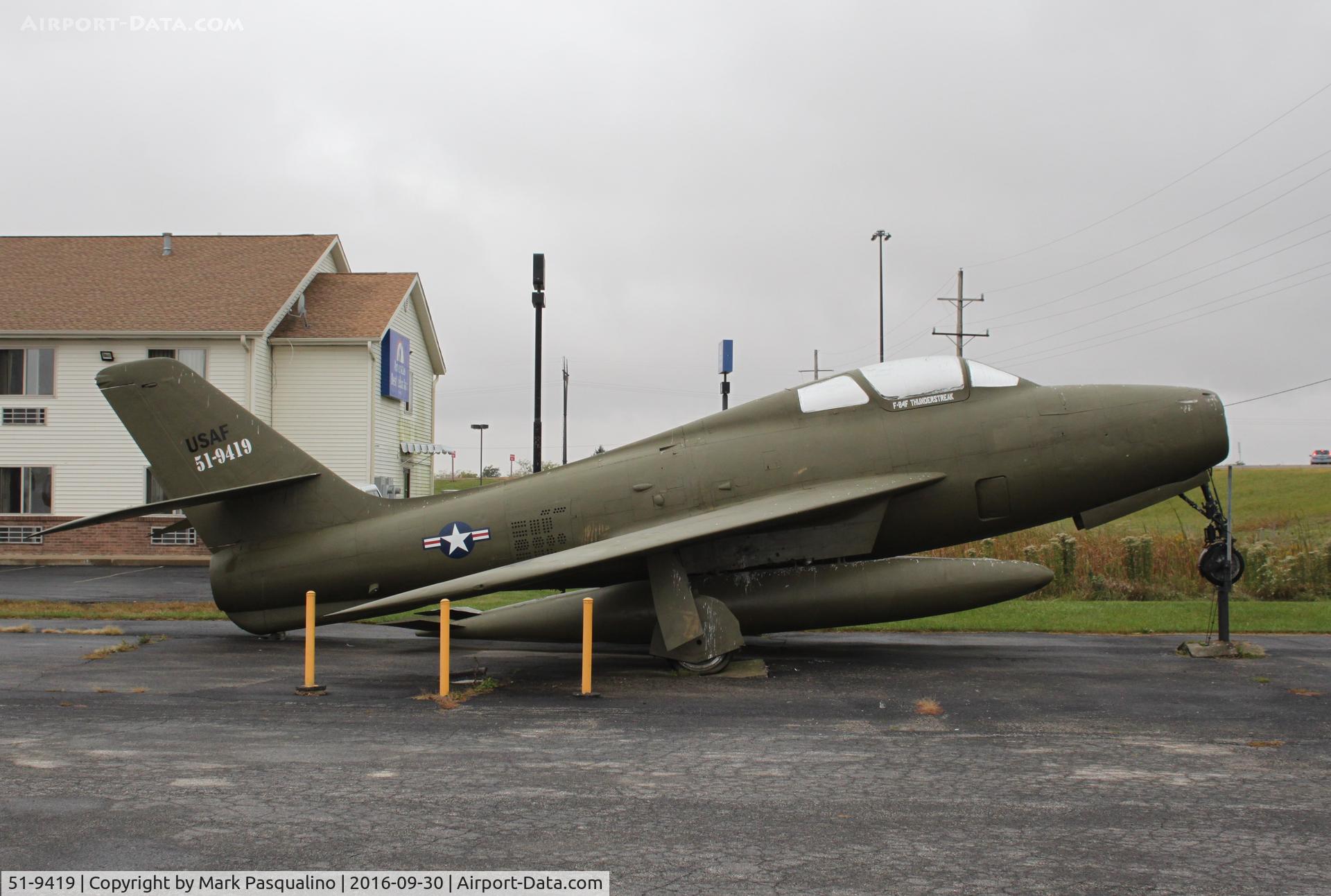 51-9419, 1951 General Motors F-84F Thunderstreak C/N Not found 51-9419, General Motors F-84F