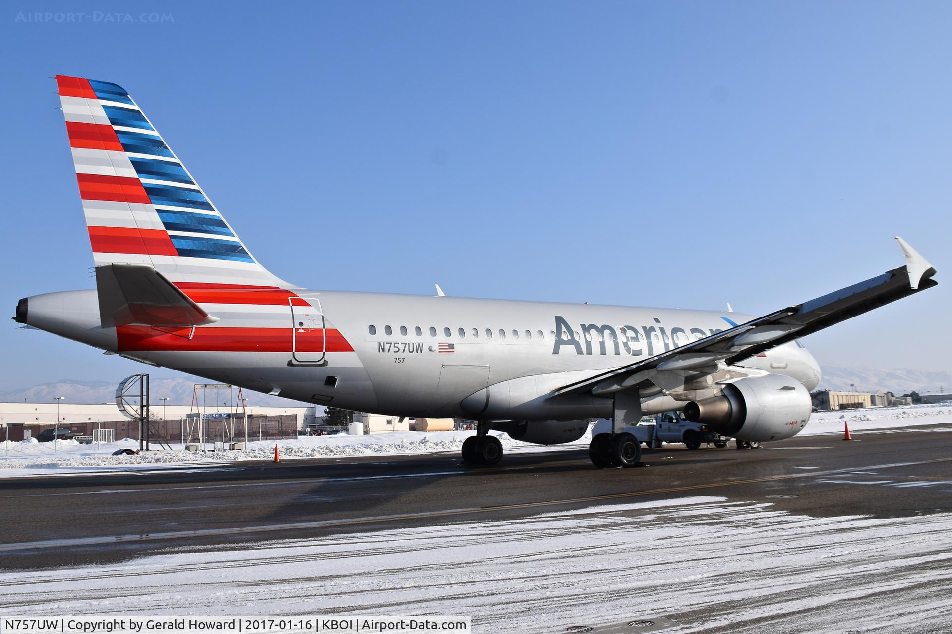 N757UW, 2000 Airbus A319-112 C/N 1342, Parked on remote spot 3 for maintenance.