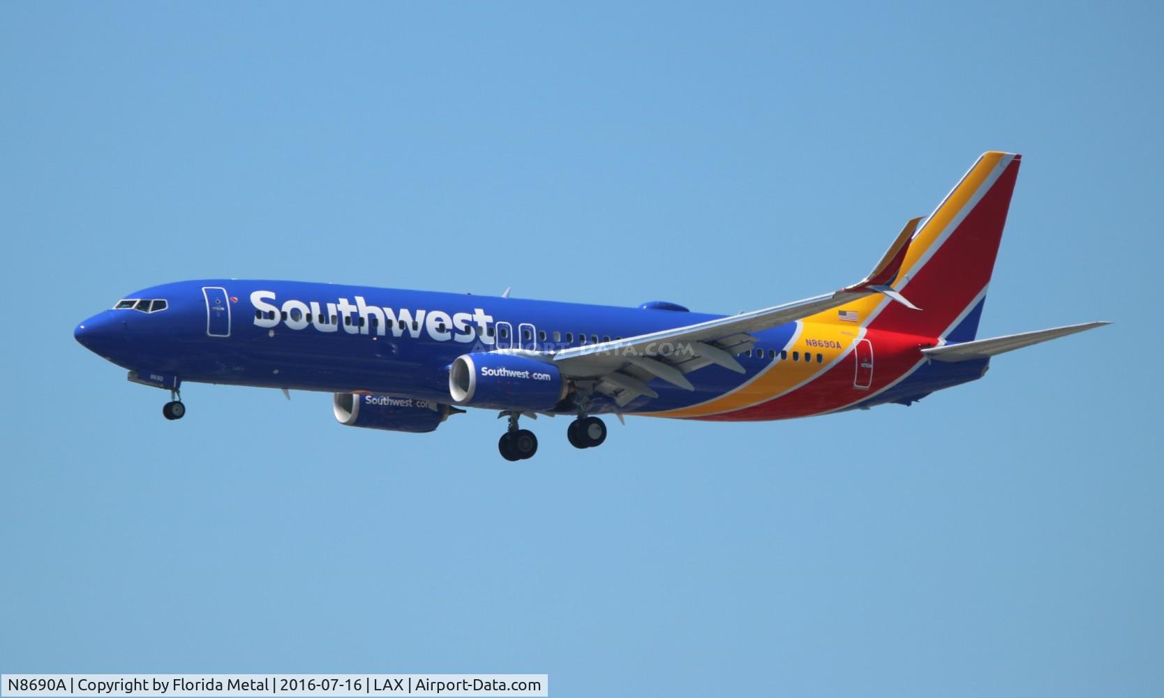 N8690A, 2016 Boeing 737-8H4 C/N 36916, Southwest