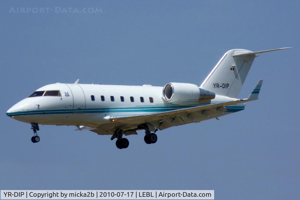 YR-DIP, 2000 Bombardier Challenger 604 (CL-600-2B16) C/N 5475, Landing