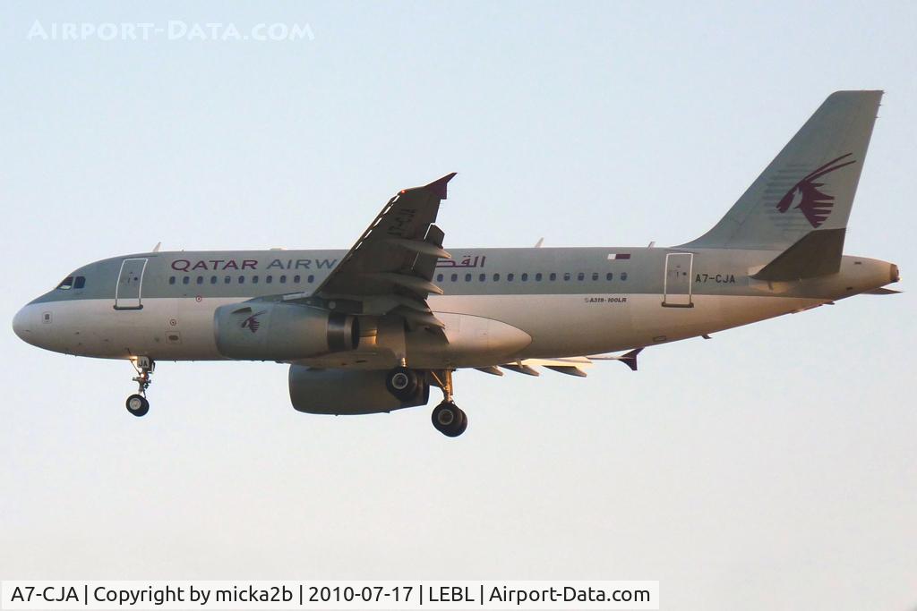 A7-CJA, Airbus A319-133LR C/N 1656, Landing