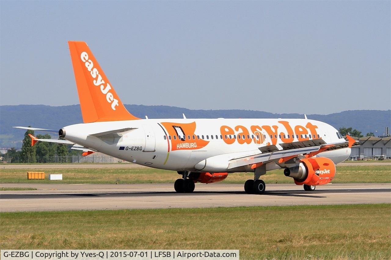 G-EZBG, 2006 Airbus A319-111 C/N 2946, Airbus A319-111, Reverse thrust max landing rwy 15, Bâle-Mulhouse-Fribourg airport (LFSB-BSL)