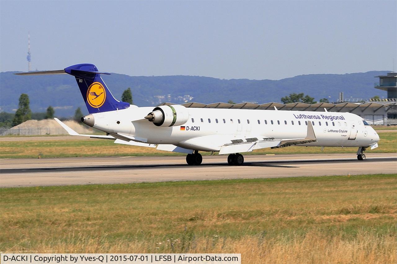 D-ACKI, 2006 Bombardier CRJ-900LR (CL-600-2D24) C/N 15088, Canadair Regional Jet CRJ-900LR, Reverse thrust landing rwy 15, Bâle-Mulhouse-Fribourg airport (LFSB-BSL)