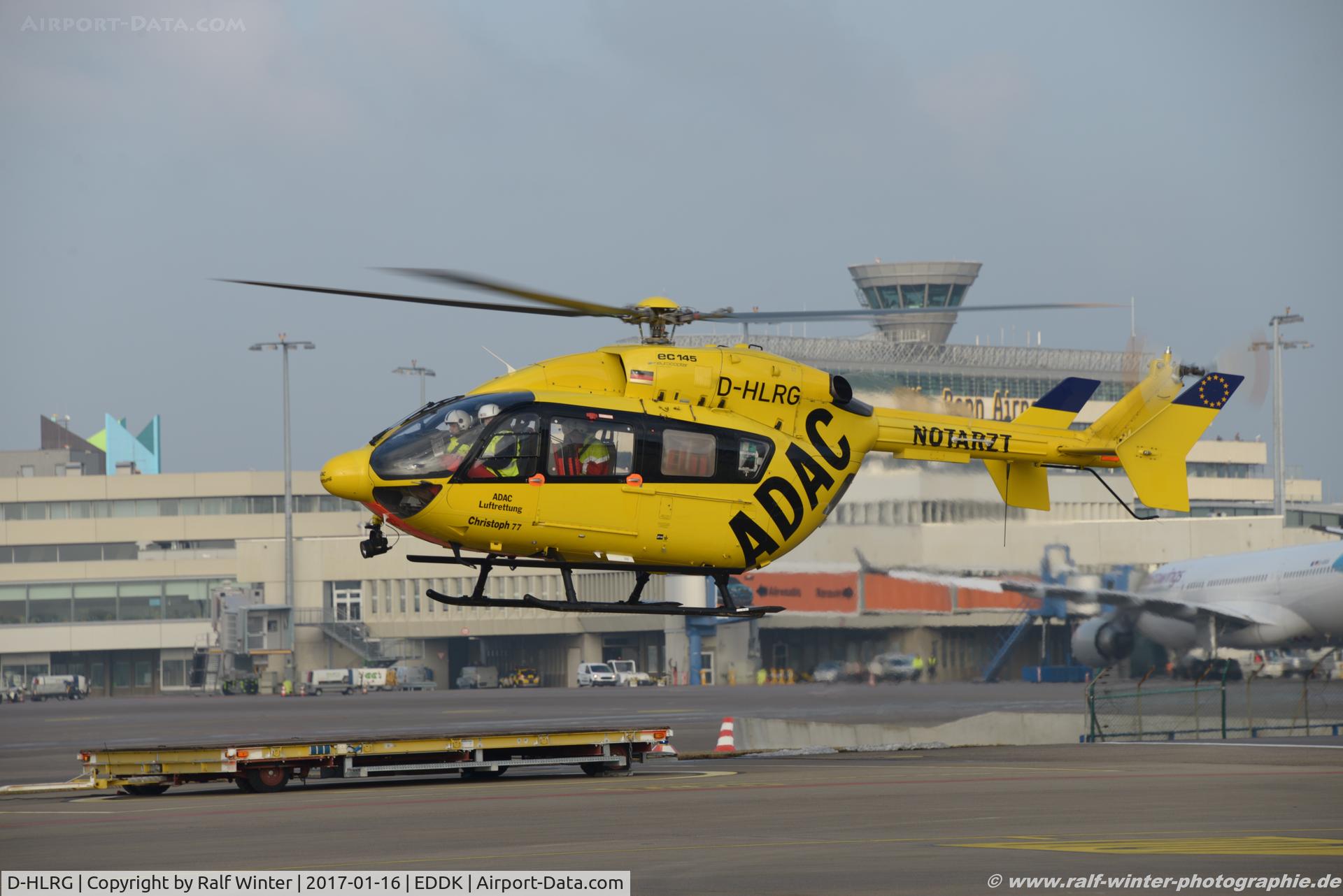 D-HLRG, Eurocopter-Kawasaki EC-145 (BK-117C-2) C/N 9029, Eurocopter BK-117C-2 - ADAC Luftrettung 'Christoph 77 Rheinland' - DHLRG - 16.01.2017 - CGN