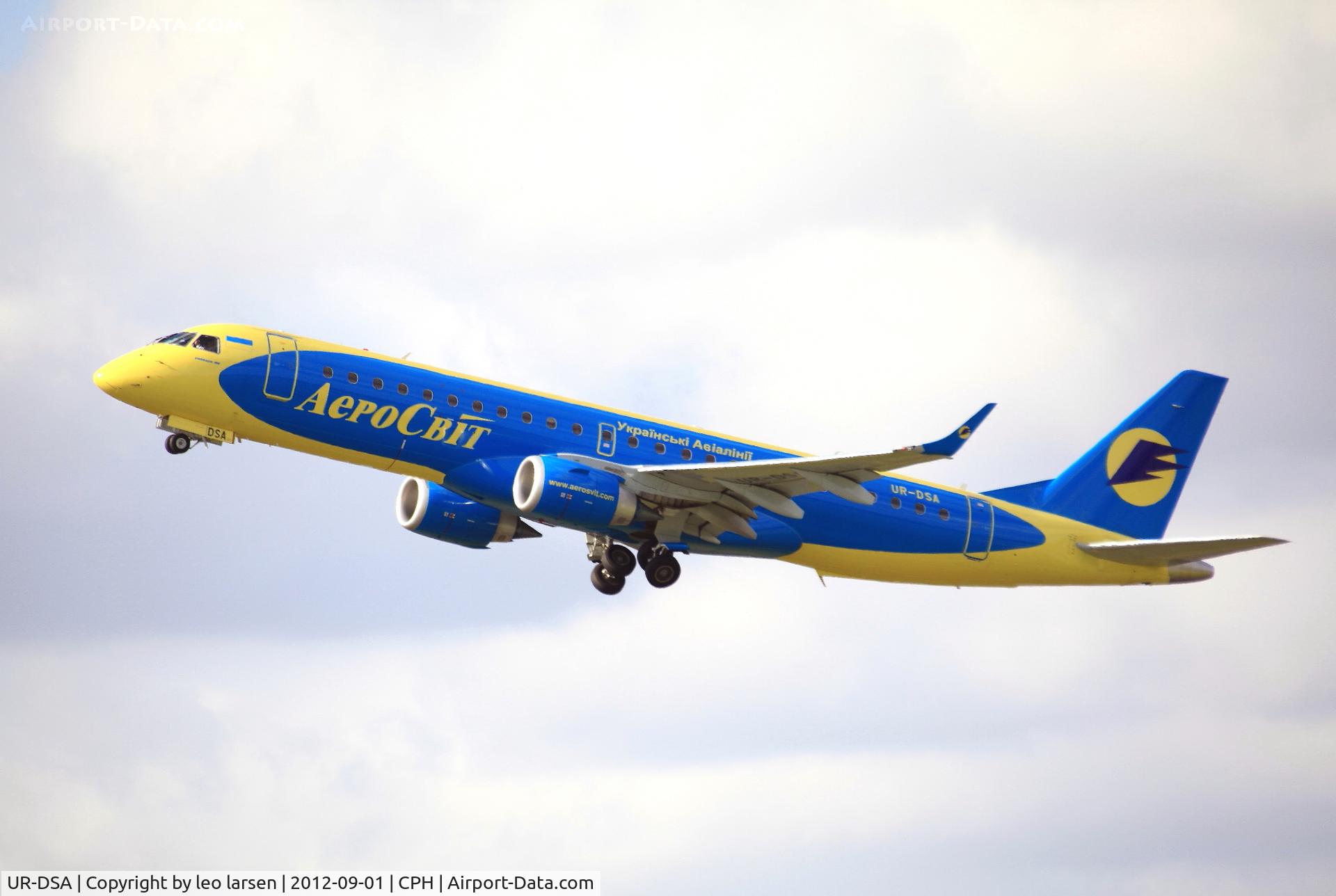 UR-DSA, 2011 Embraer 190LR (ERJ-190-100LR) C/N 19000494, Copenhagen 1.9.2012