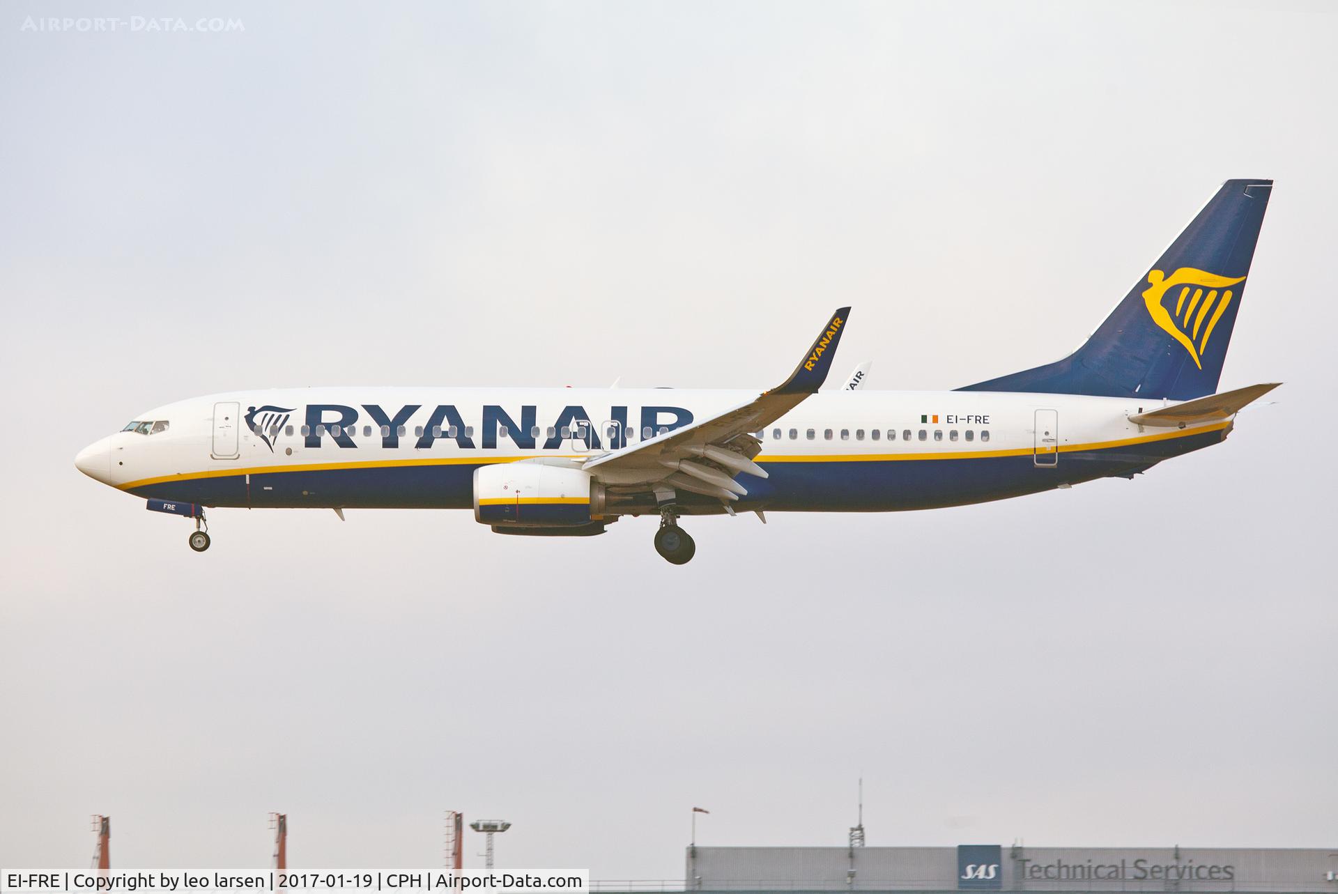 EI-FRE, 2016 Boeing 737-8AS C/N 62691, Copenhagen 19.1.2017
