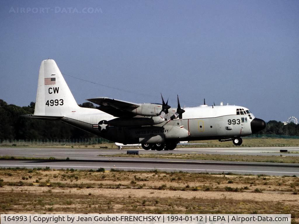 164993, 1992 Lockheed KC-130T Hercules C/N 382-5298, US Navy 164993/CW-993 VR-54 landing at Palma