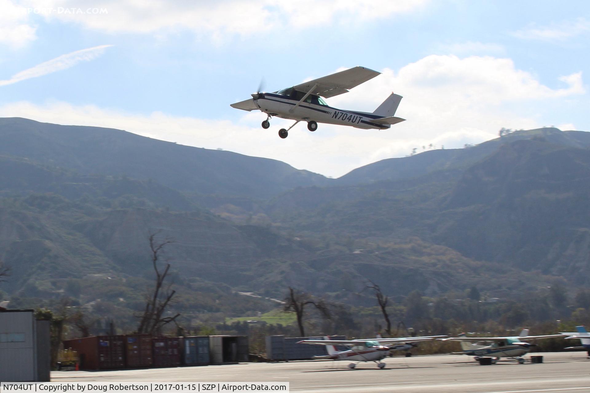 N704UT, 1976 Cessna 150M C/N 15078891, 1976 Cessna 150M, Continental O-200 100 Hp, another takeoff climb Rwy 04