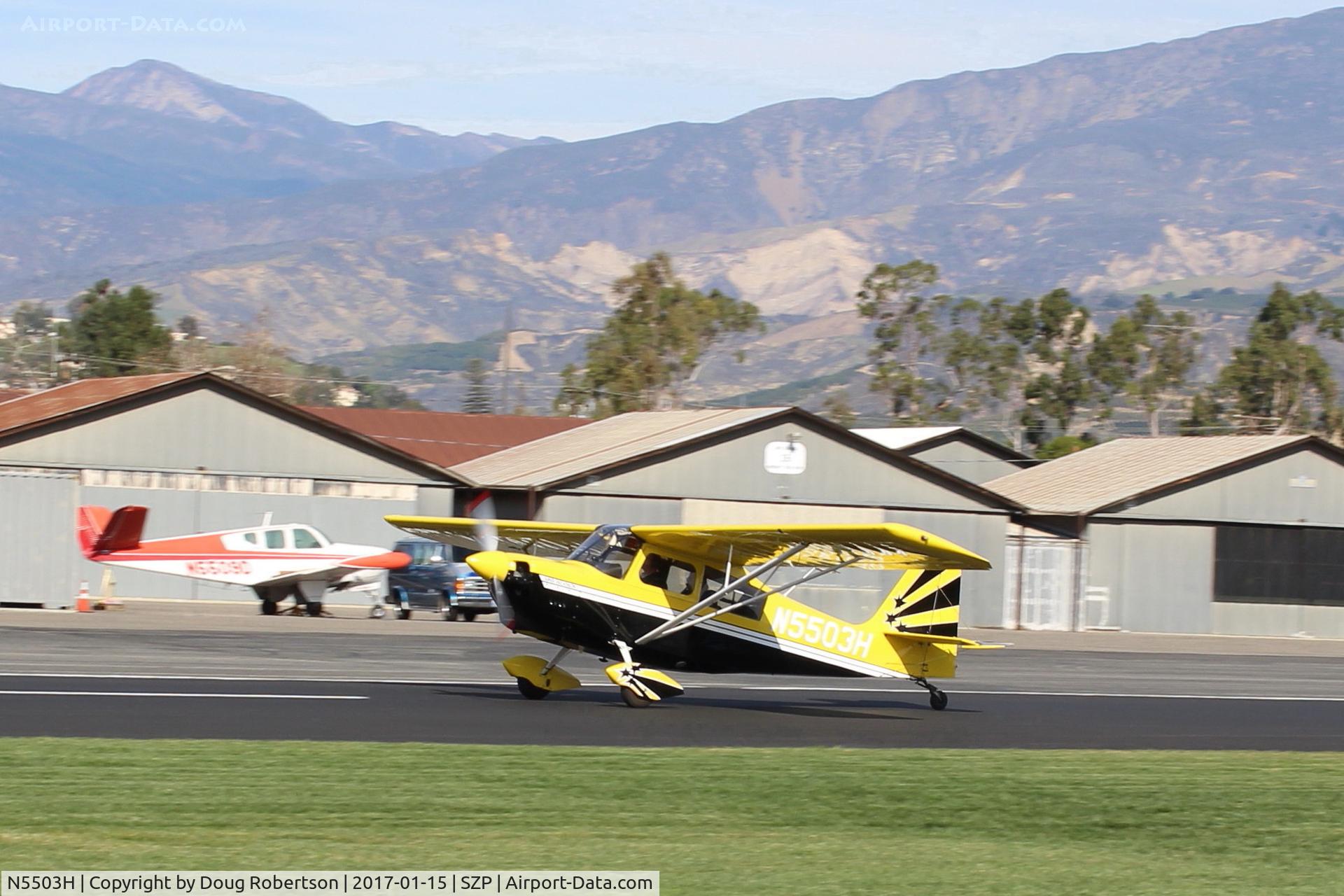 N5503H, 1978 Bellanca 8KCAB Super Decathlon C/N 413-78, 1978 Bellanca 8KCAB SUPER DECATHLON, Lycoming AEIO-360 180 Hp, landing roll Rwy 22