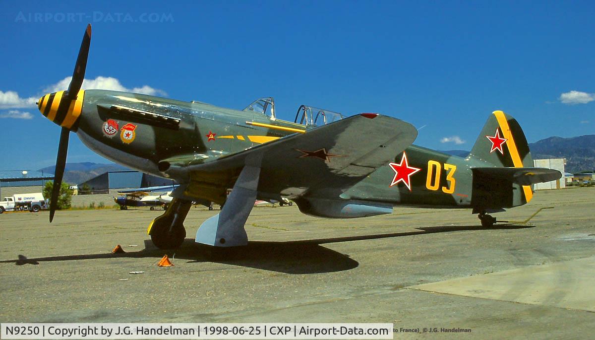 N9250, Yakovlev Yak-9U-M C/N 0470403, At Carson City NV.