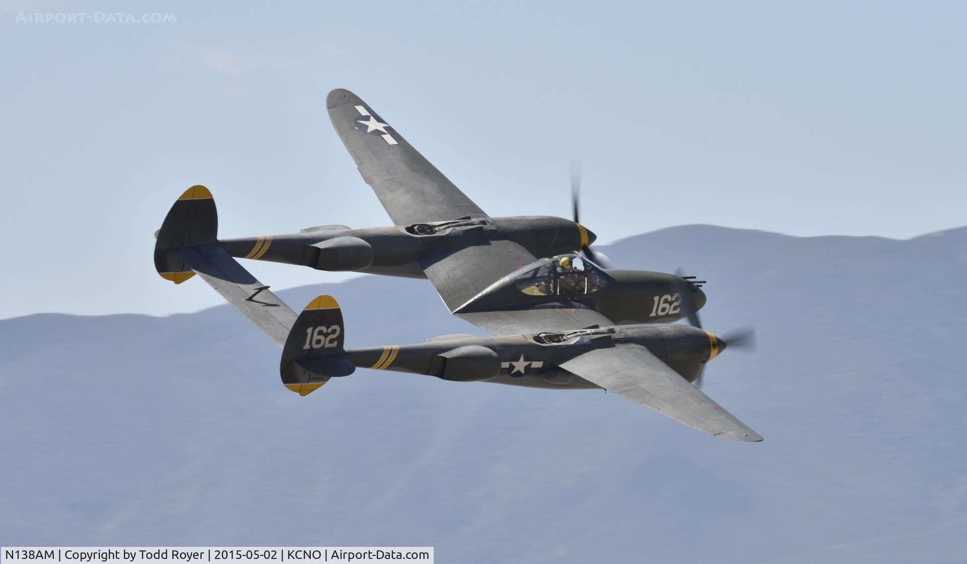 N138AM, 1943 Lockheed P-38J Lightning C/N 44-23314, Planes of Fame Airshow