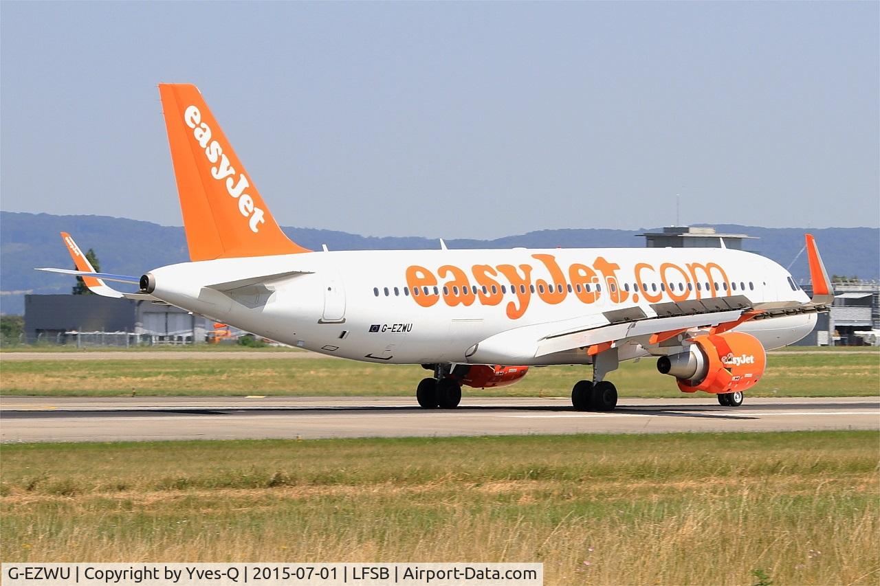 G-EZWU, 2014 Airbus A320-214 C/N 6095, Airbus A320-214, Reverse thrust landing rwy 15, Bâle-Mulhouse-Fribourg airport (LFSB-BSL)