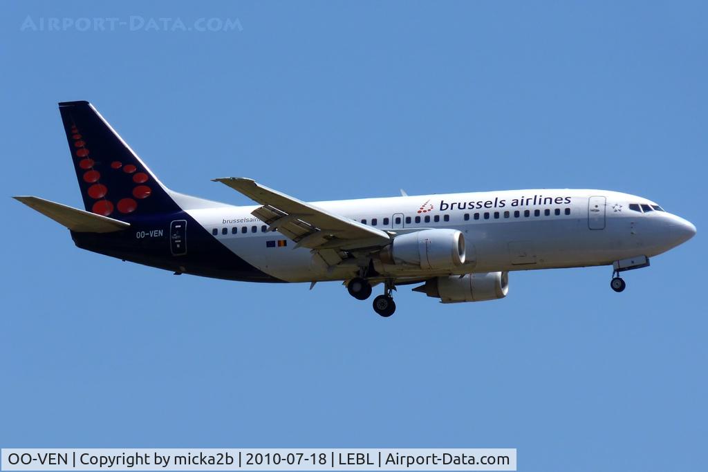 OO-VEN, 1998 Boeing 737-36N C/N 28586, Landing