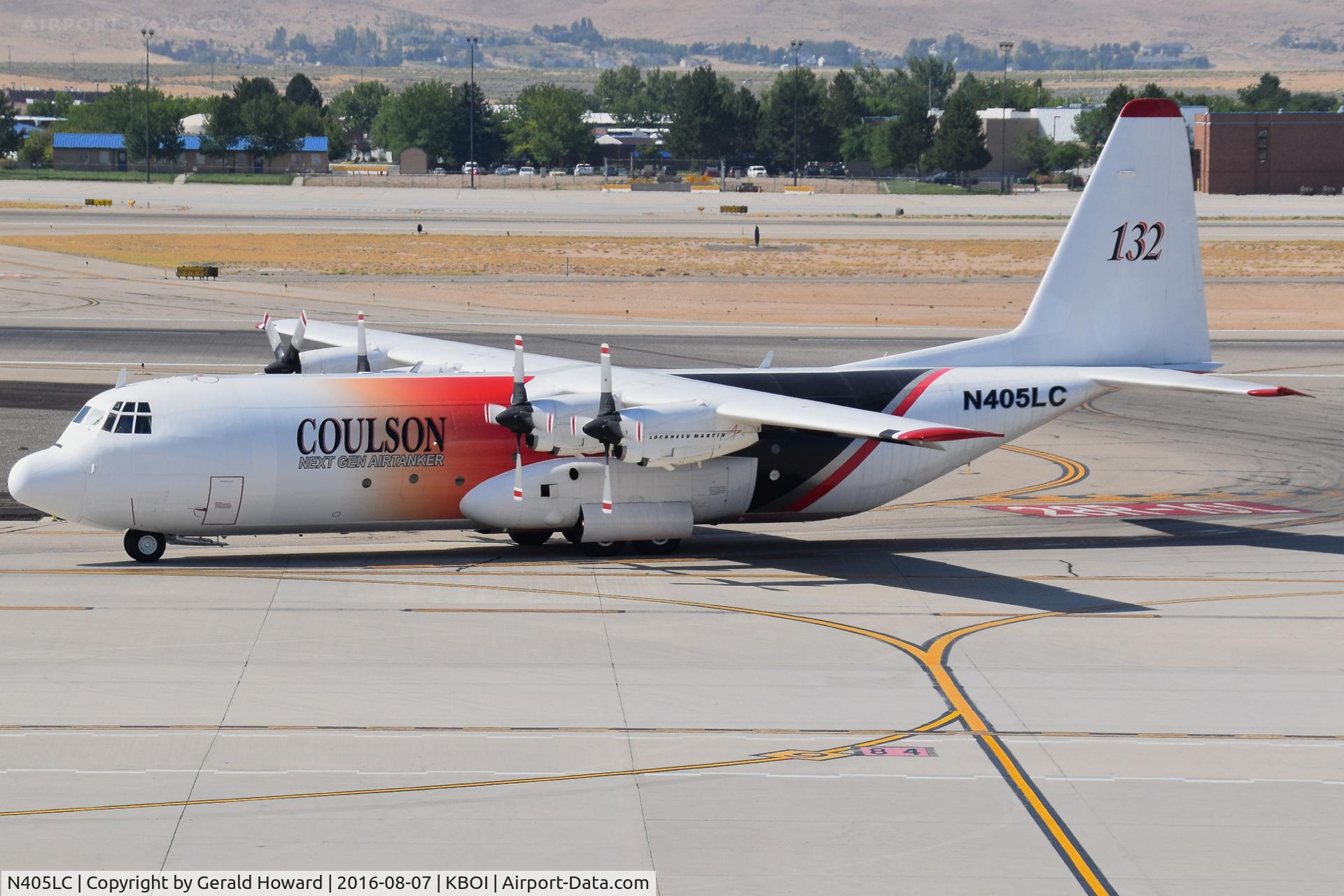 N405LC, 1985 Lockheed L-100-30 Hercules (L-382G) C/N 382-5025, Turning onto Alpha.