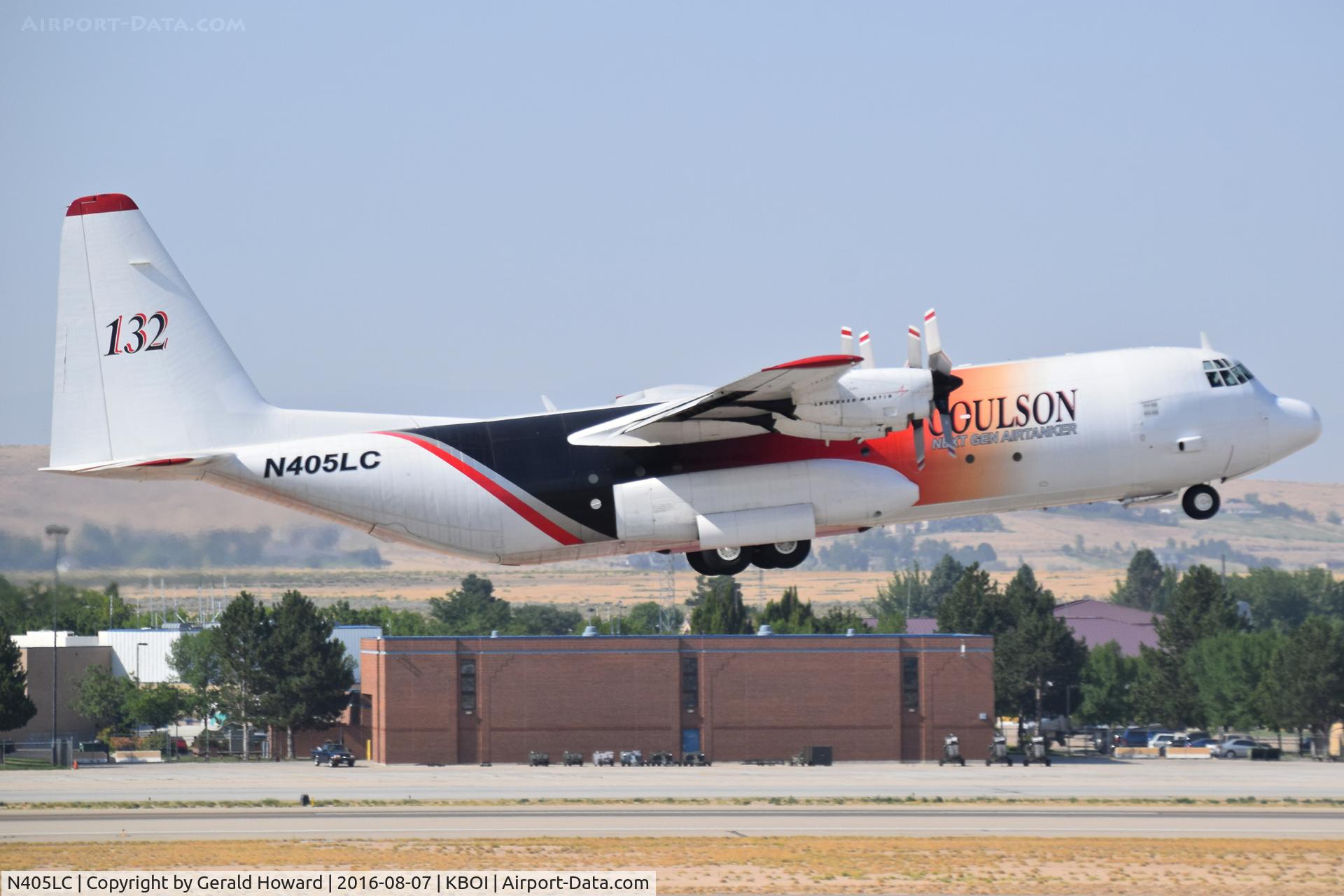 N405LC, 1985 Lockheed L-100-30 Hercules (L-382G) C/N 382-5025, Departing RWY 28R.