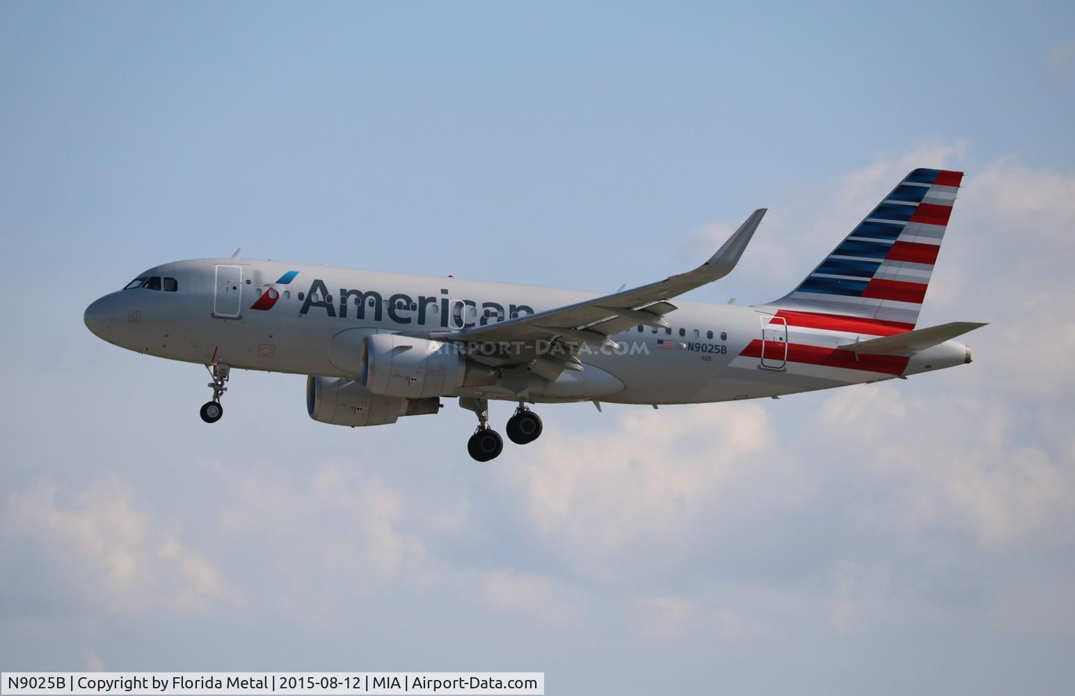 N9025B, 2014 Airbus A319-115 C/N 6393, American