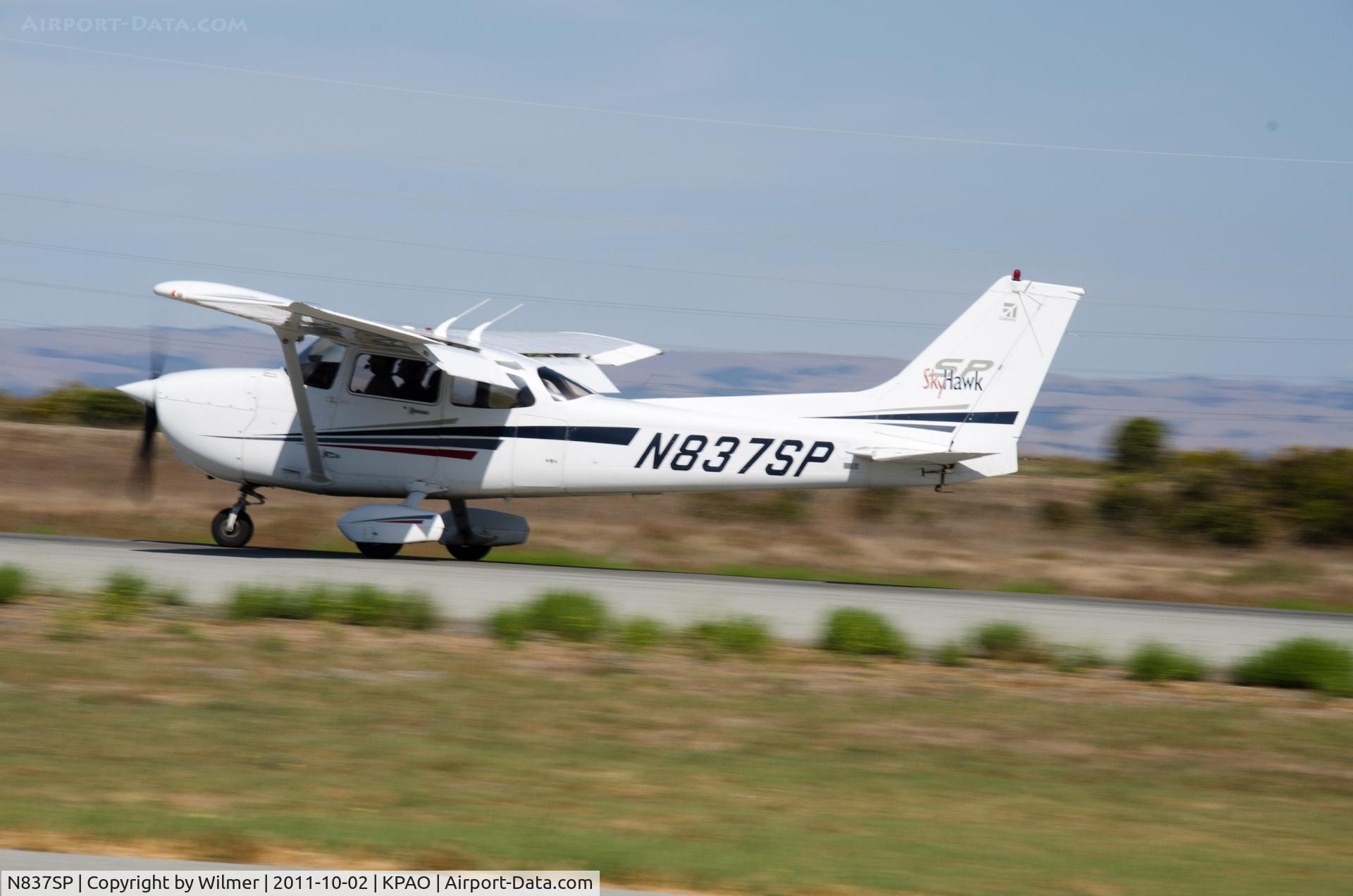 N837SP, 2001 Cessna 172S C/N 172S8727, N837SP just landed at Palo Alto airport