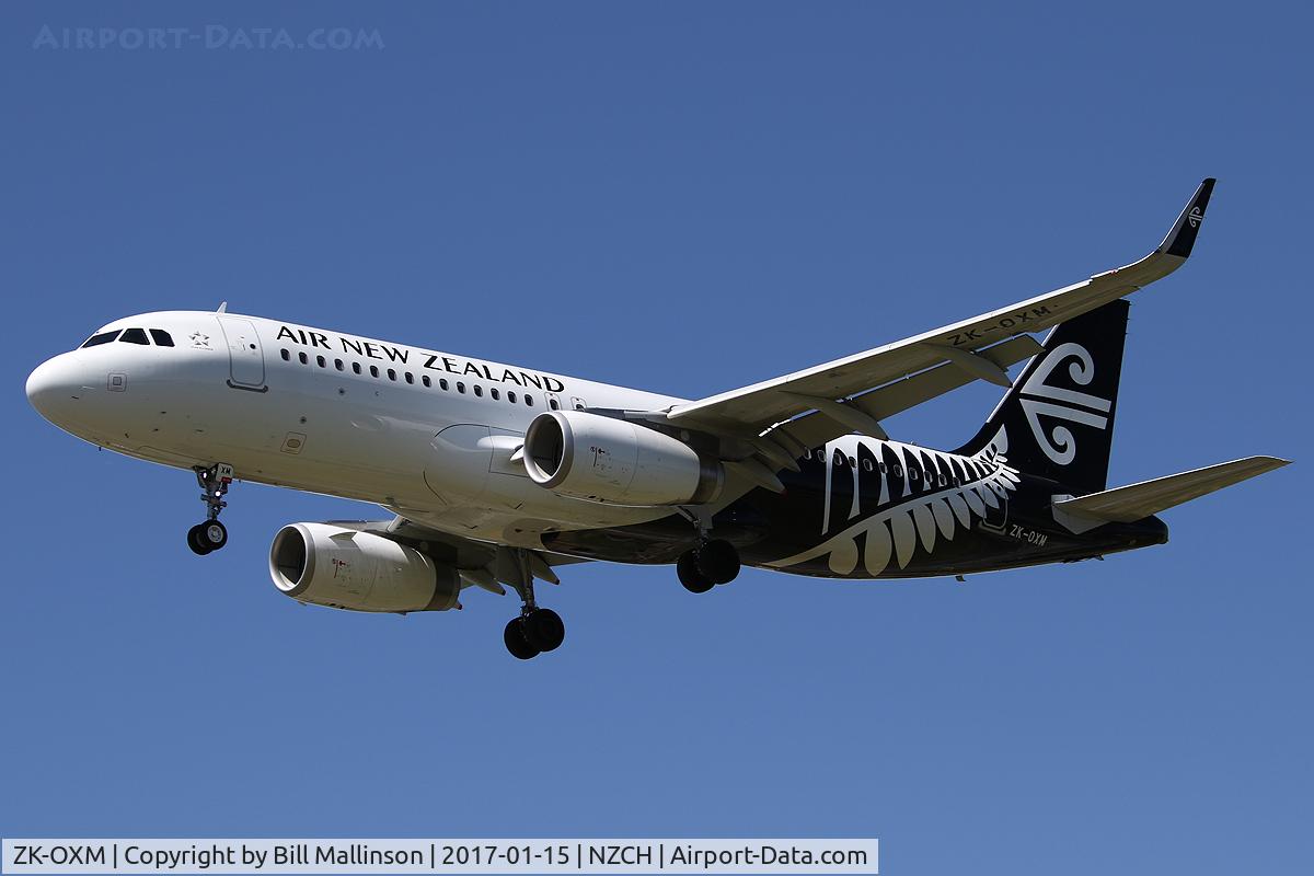 ZK-OXM, 2016 Airbus A320-232 C/N 7362, NZ521 from AKL