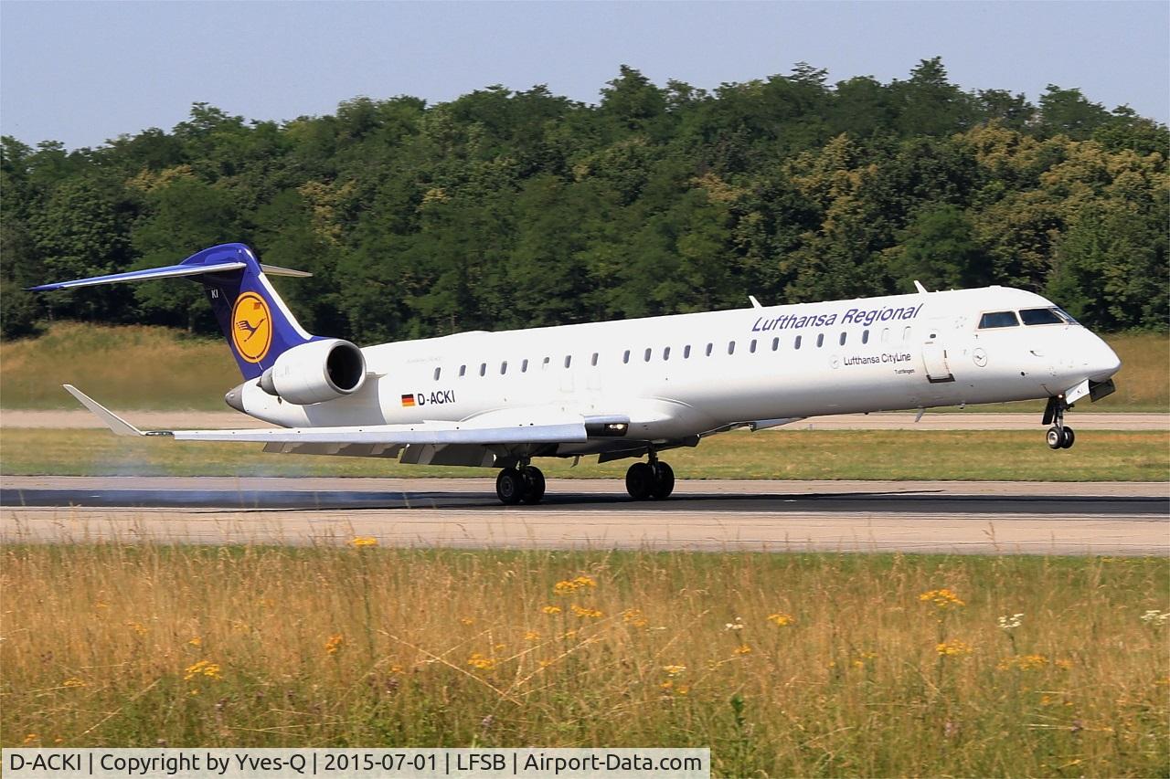 D-ACKI, 2006 Bombardier CRJ-900LR (CL-600-2D24) C/N 15088, Canadair Regional Jet CRJ-900LR, Landing rwy 15, Bâle-Mulhouse-Fribourg airport (LFSB-BSL)