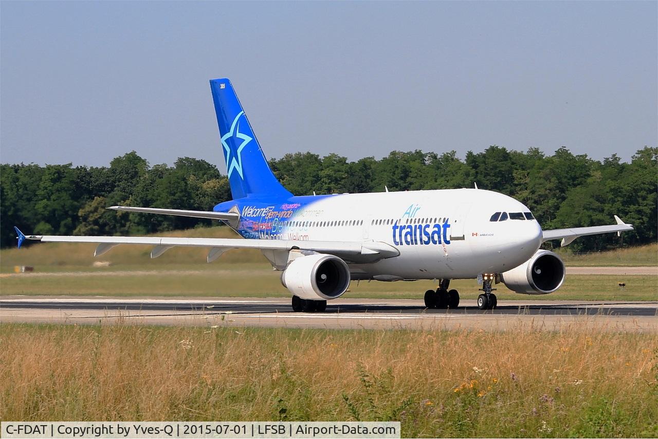 C-FDAT, 1992 Airbus A310-308 C/N 658, Airbus A310-308, Take off run rwy 15, Bâle-Mulhouse-Fribourg airport (LFSB-BSL)