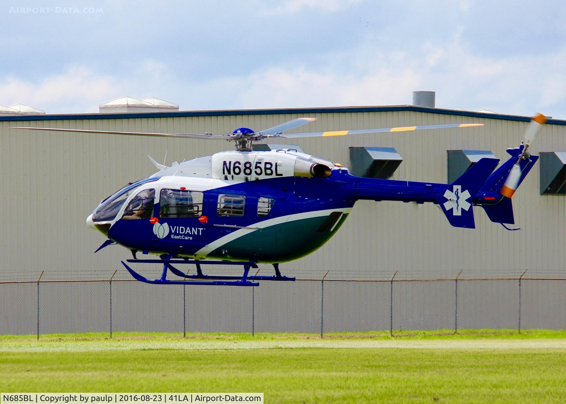 N685BL, 2015 Eurocopter-Kawasaki EC-145 (BK-117C-2) C/N 9685, At Metro Aviation.
