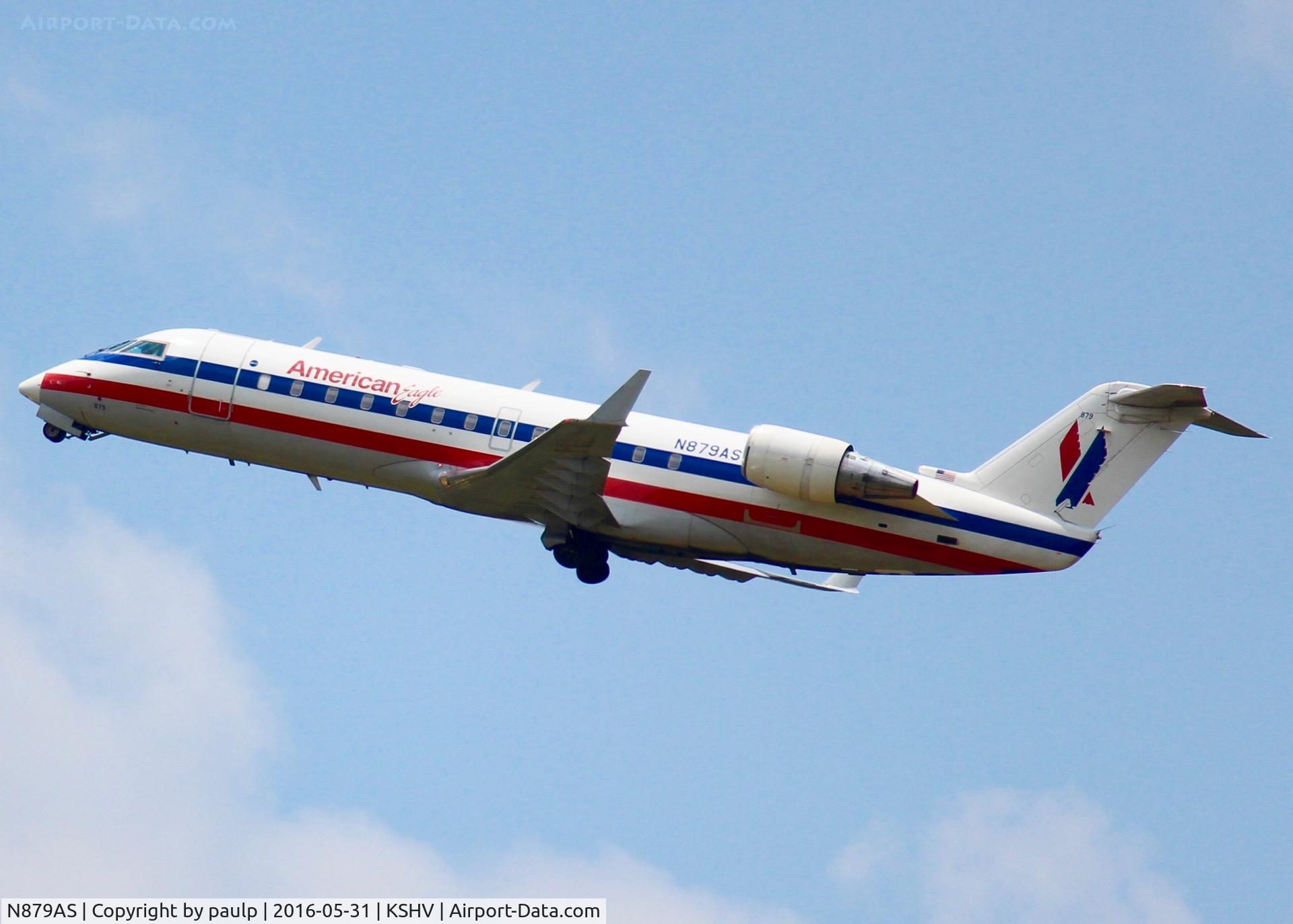 N879AS, 2002 Bombardier CRJ-200ER (CL-600-2B19) C/N 7600, At Shreveport Regional.
