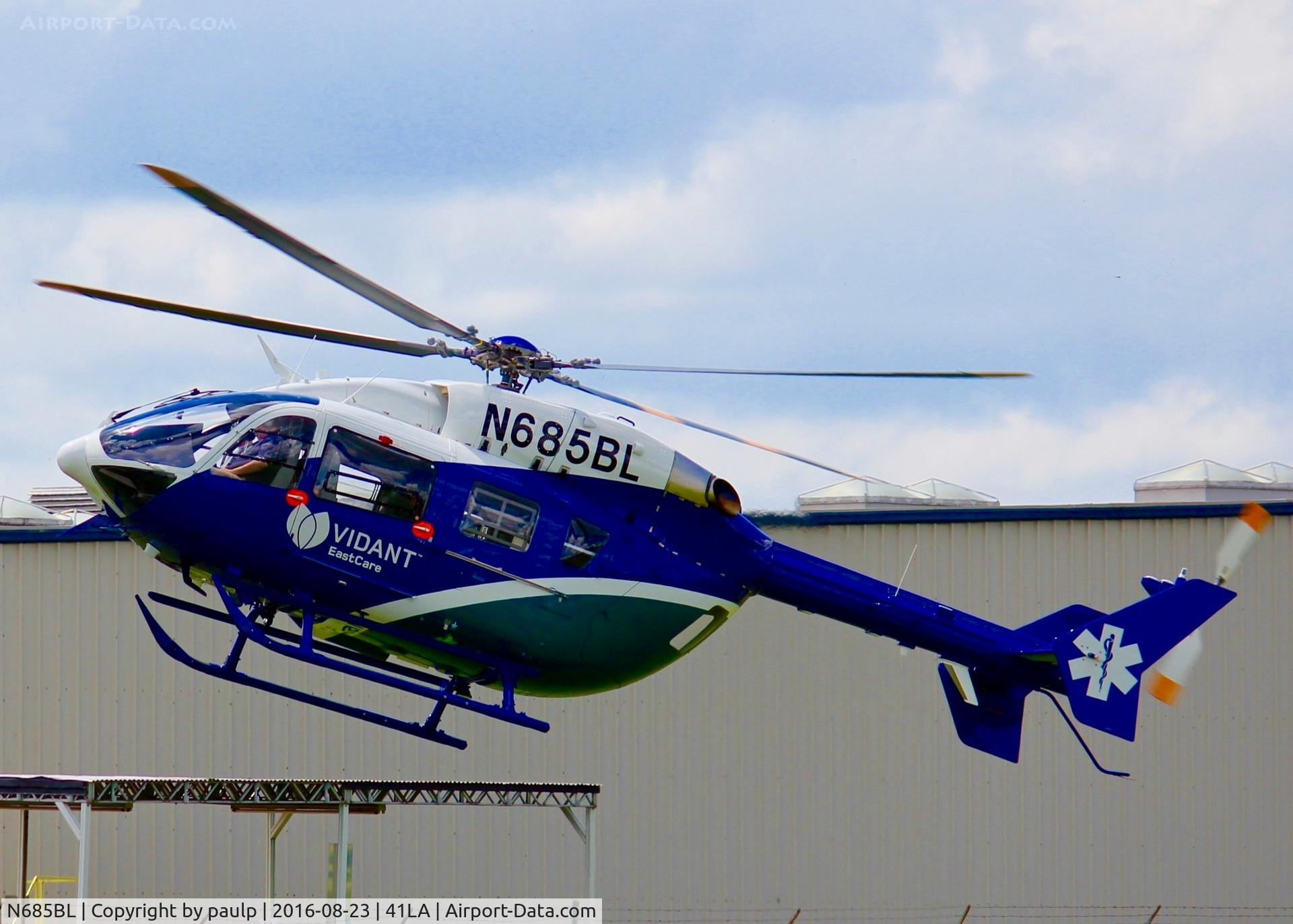 N685BL, 2015 Eurocopter-Kawasaki EC-145 (BK-117C-2) C/N 9685, At Metro Aviation.