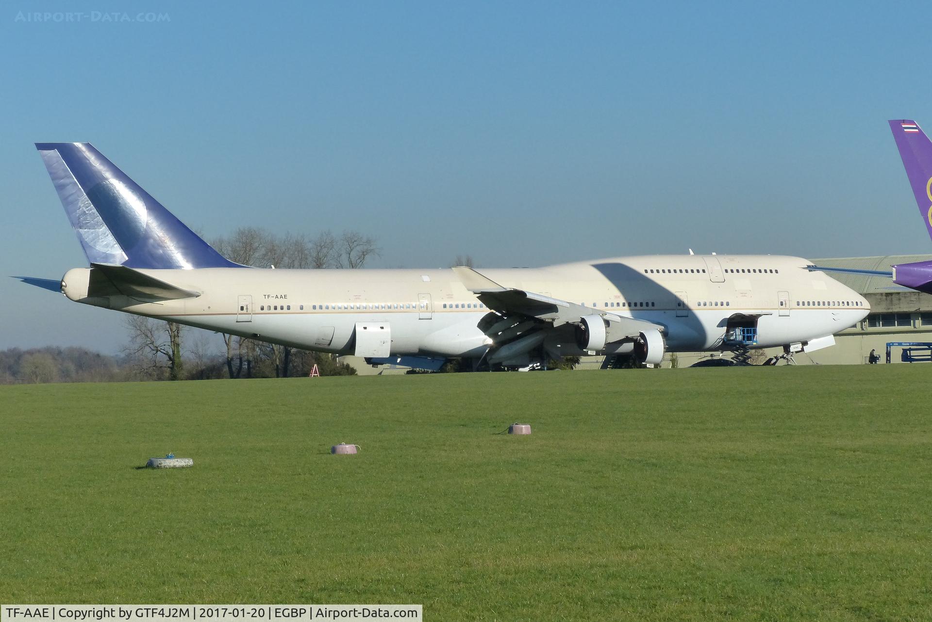 TF-AAE, 1996 Boeing 747-4H6 C/N 27672, TF-AAE  stored /WFU at Kemble 20.1.17