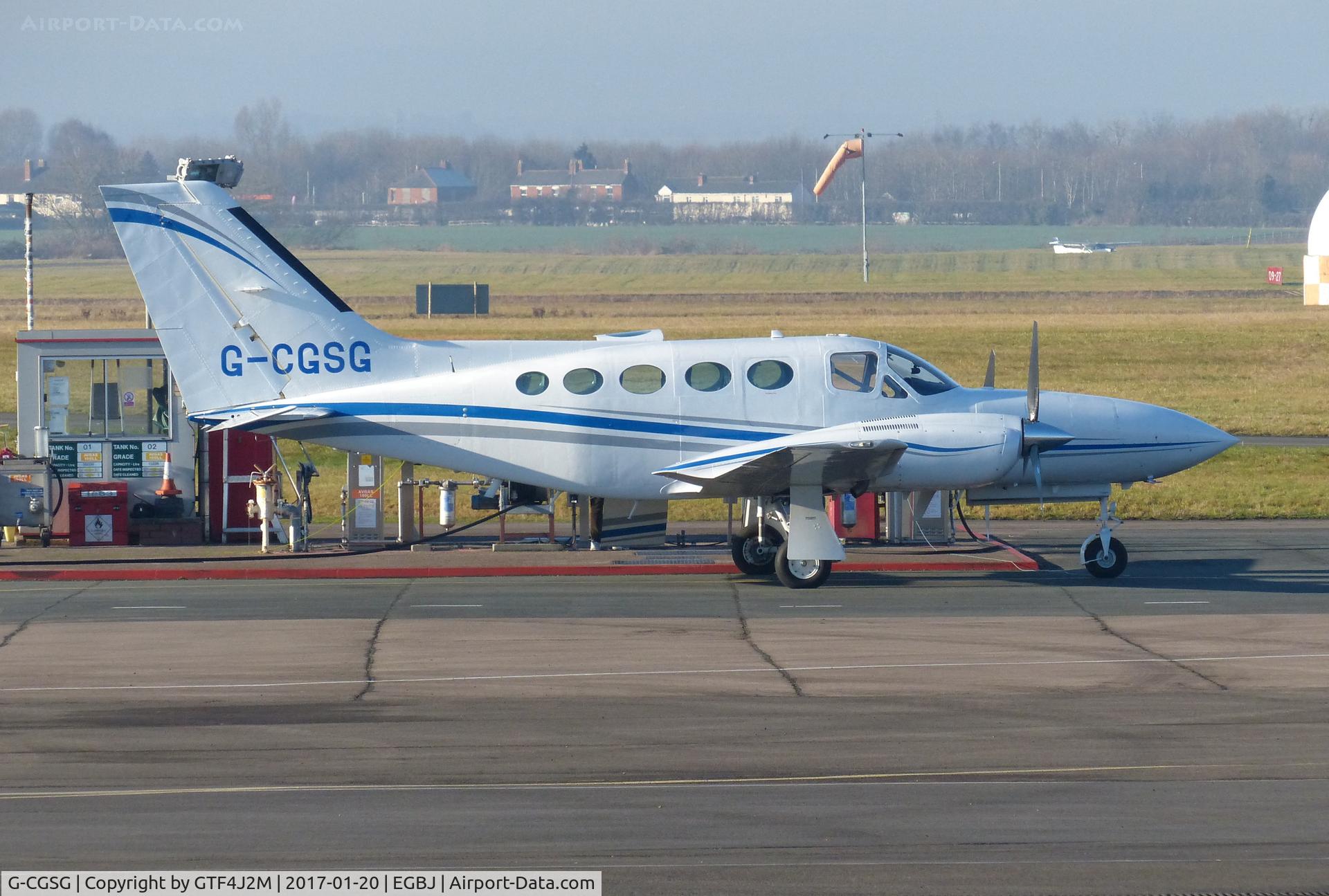 G-CGSG, 1981 Cessna 421C Golden Eagle C/N 421C1055, G-CGSG at Staverton 20.1.17