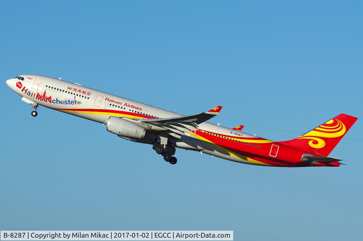 B-8287, 2016 Airbus A330-343 C/N 1703, HU7904 climbs out 23R to Beijing (PEK).