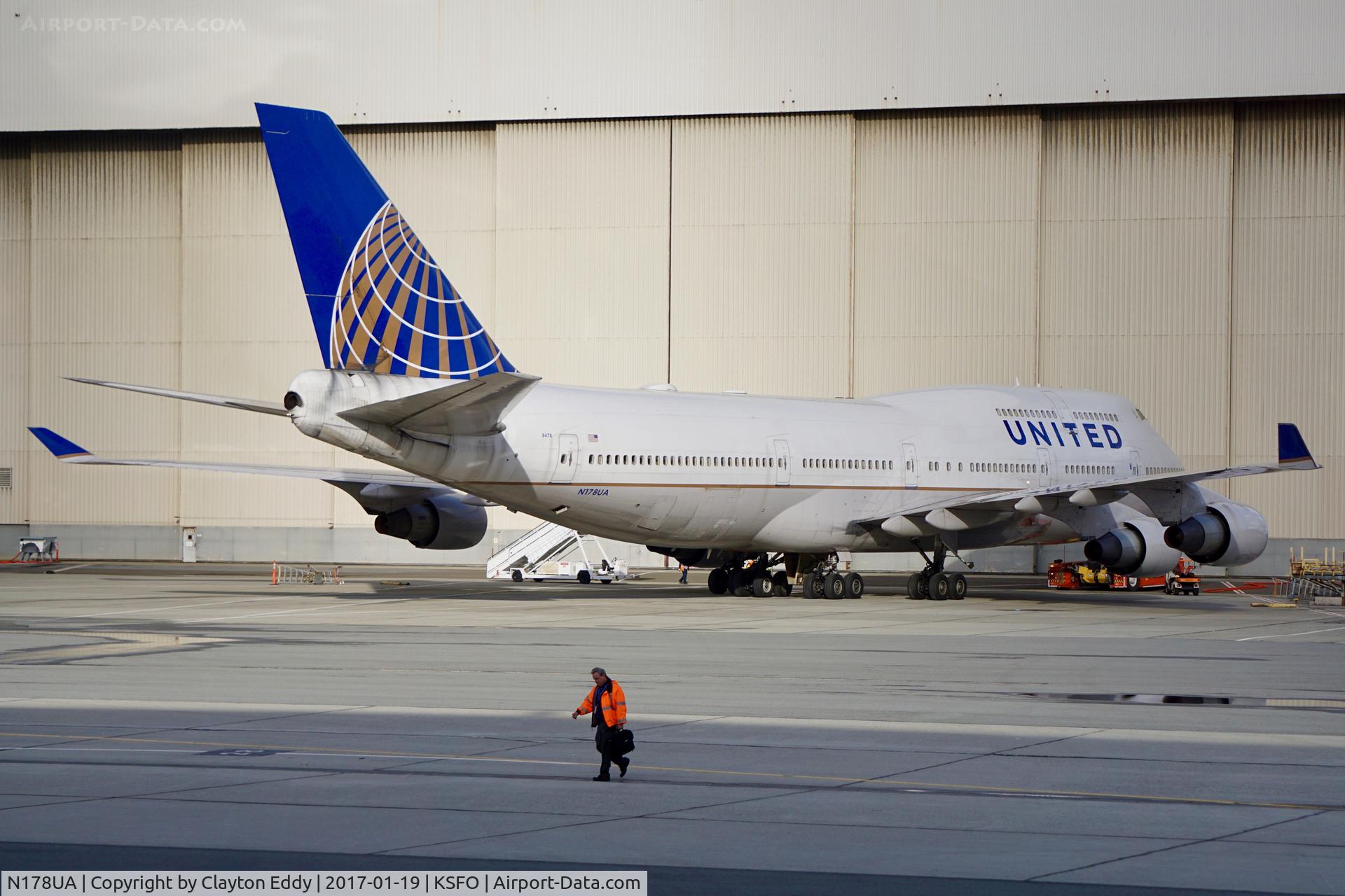 N178UA, 1990 Boeing 747-422 C/N 24385, SFO 2017