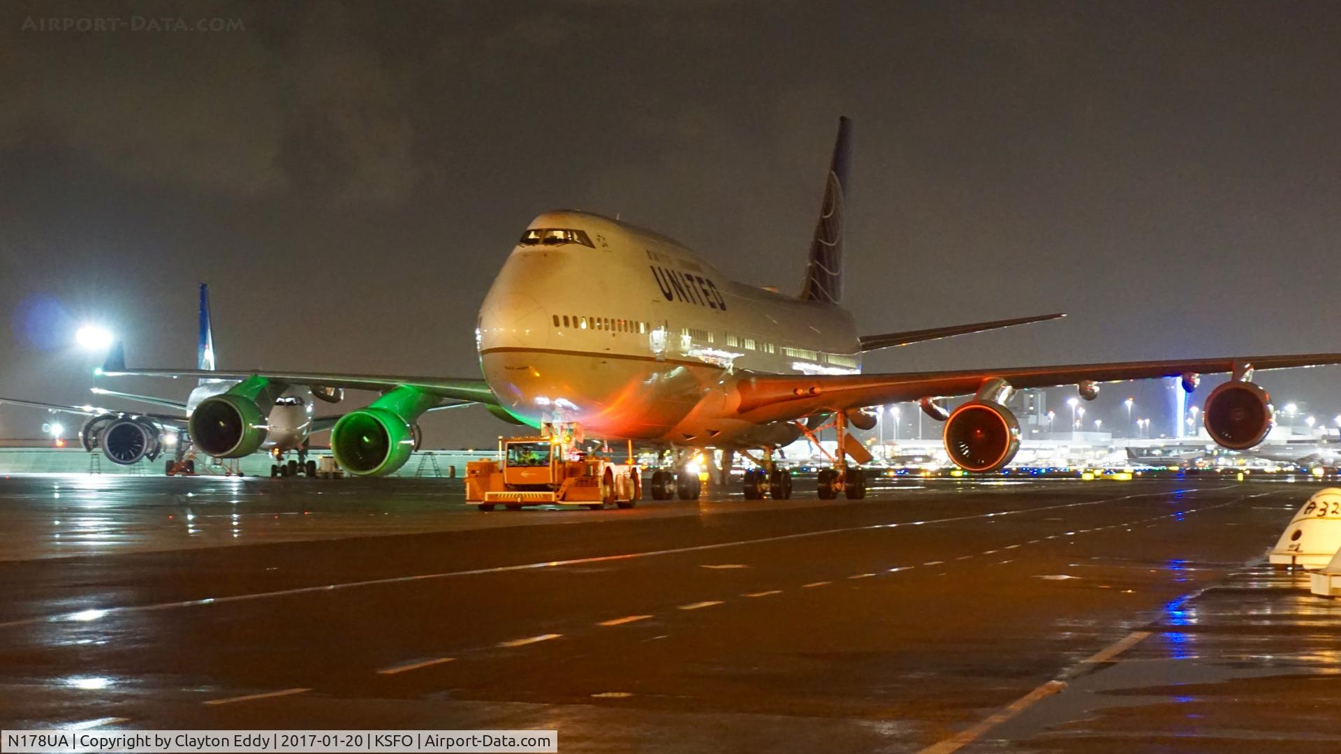 N178UA, 1990 Boeing 747-422 C/N 24385, SFO 2017