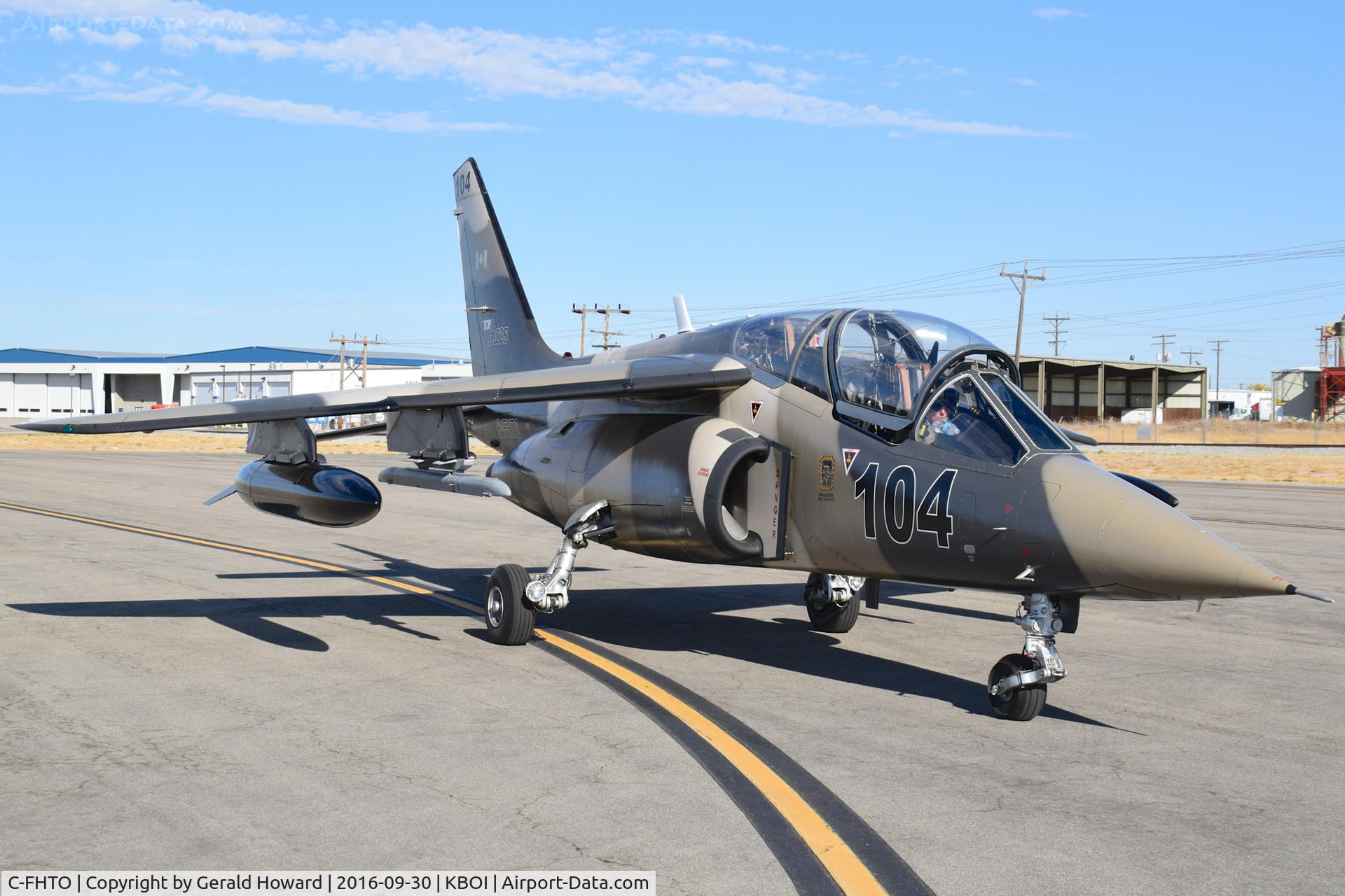 C-FHTO, 1981 Dassault-Dornier Alpha Jet A C/N 104, Parked on U.S. Customs ramp.