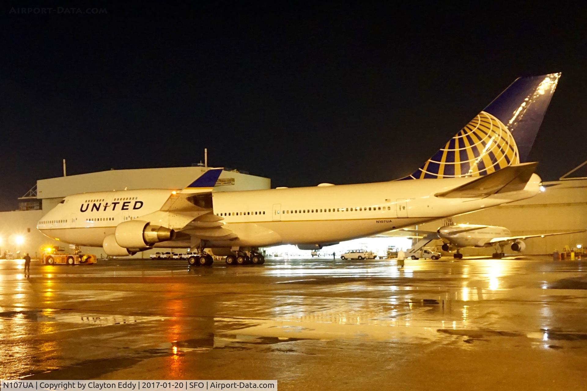 N107UA, 1998 Boeing 747-422 C/N 26900, SFO 2017