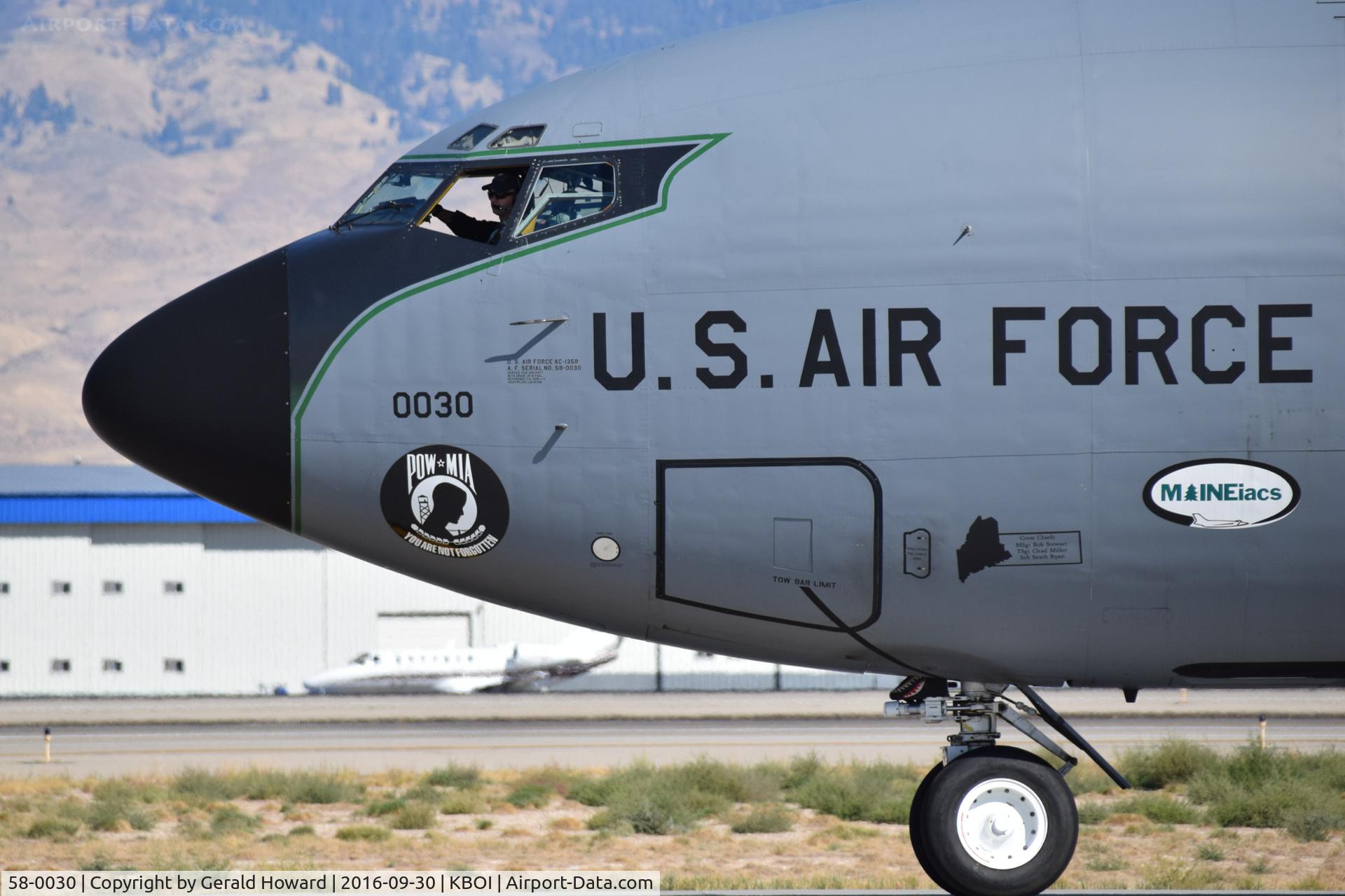 58-0030, 1959 Boeing KC-135R Stratotanker C/N 17775, Nose art. 101st Air Refueling Wing, Maine ANG