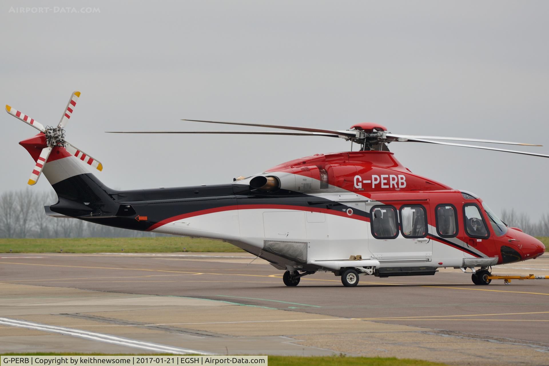 G-PERB, 2011 AgustaWestland AW-139 C/N 41261, Sprayed at EMA into ERA colour scheme with no titles.