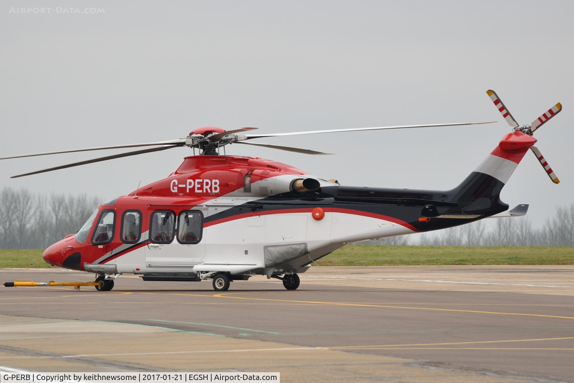 G-PERB, 2011 AgustaWestland AW-139 C/N 41261, Sprayed at EMA into ERA colour scheme with no titles.