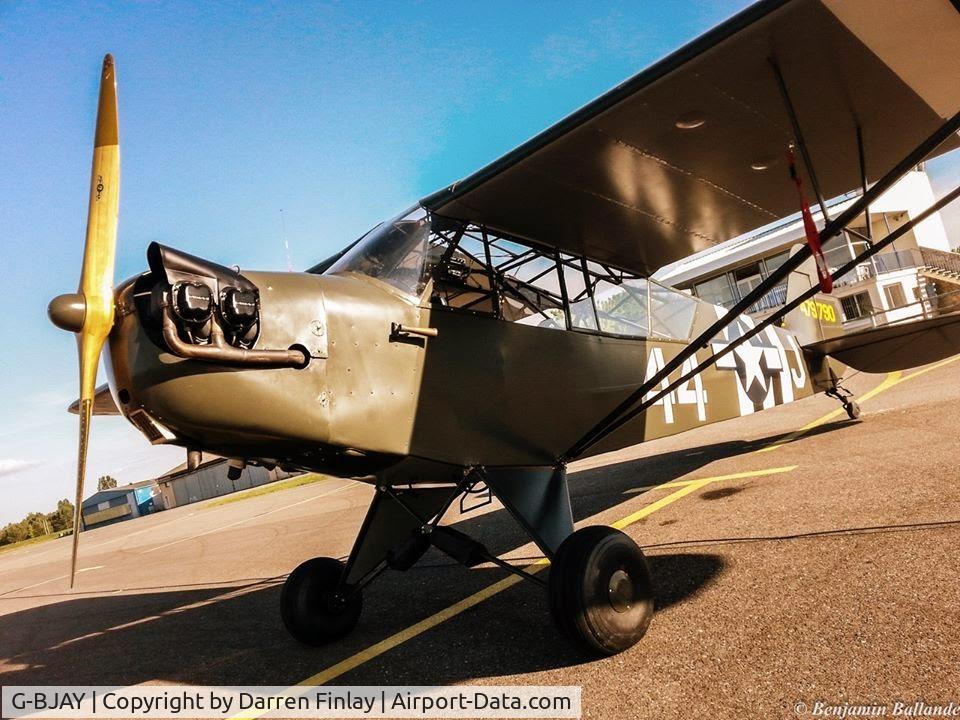 G-BJAY, 1944 Piper L-4H Grasshopper (J3C-65D) C/N 12086, This is her now, my husband restored her a few years ago
