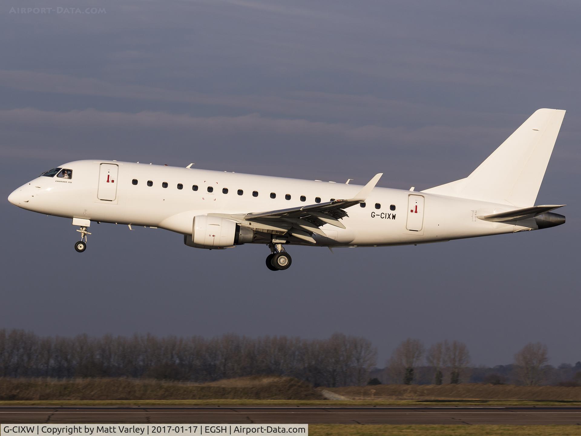 G-CIXW, 2008 Embraer 170LR (ERJ-170-100LR) C/N 17000230, About to land on RWY 27 @ NWI....
