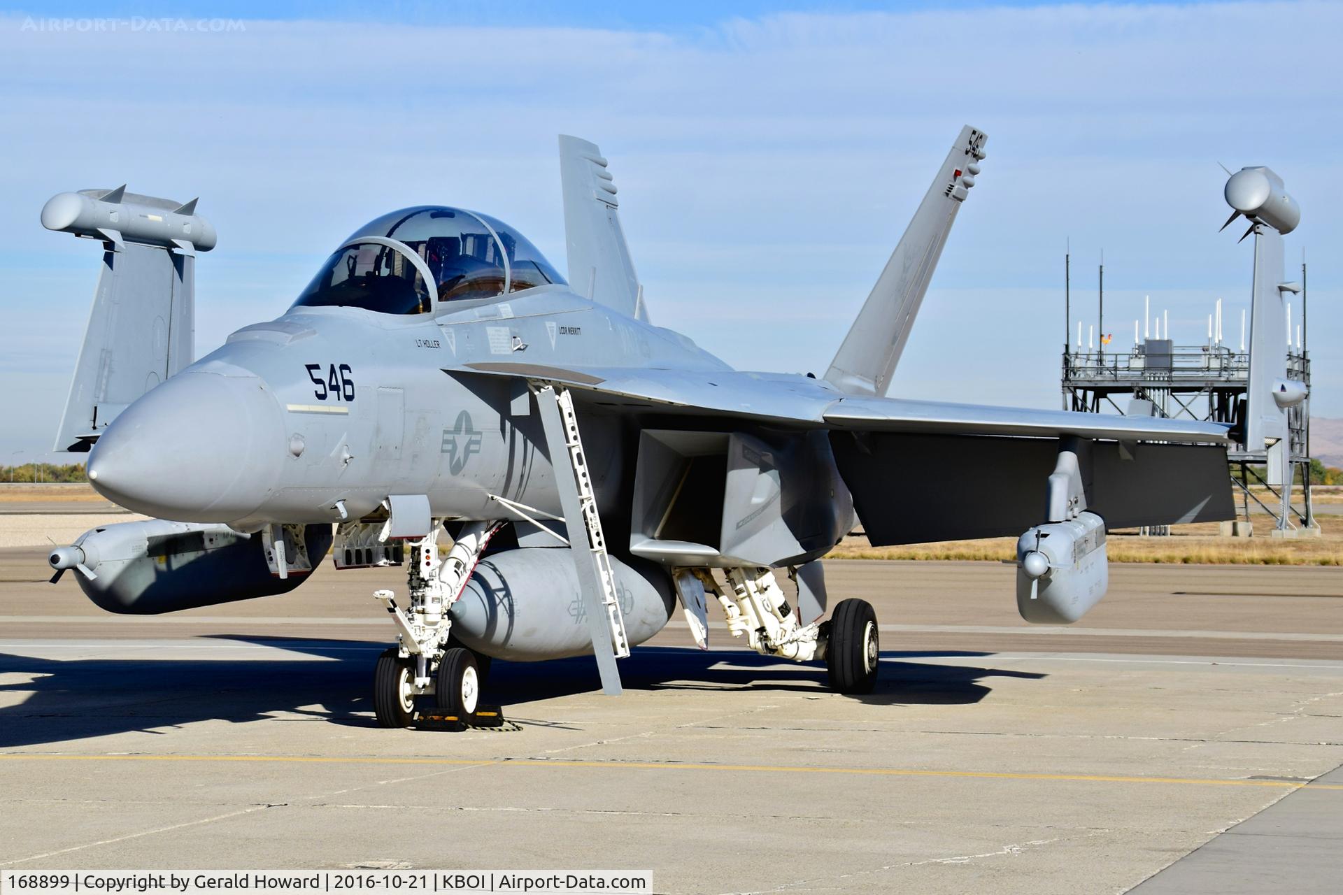 168899, Boeing EA-18G Growler C/N G-97, Parked on the south GA ramp. VAQ-129  “Vikings”, NAS Whidbey Island, WA.