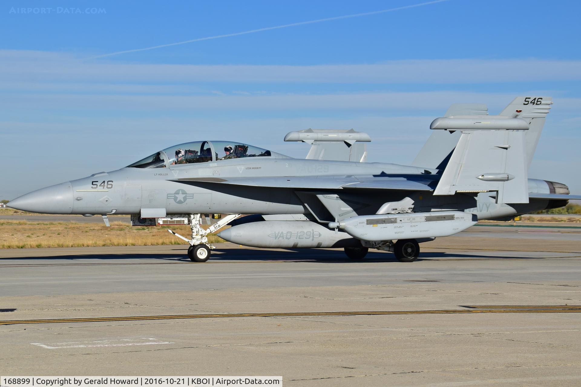 168899, Boeing EA-18G Growler C/N G-97, Taxi off RWY 10R. VAQ-129  “Vikings”, NAS Whidbey Island, WA.