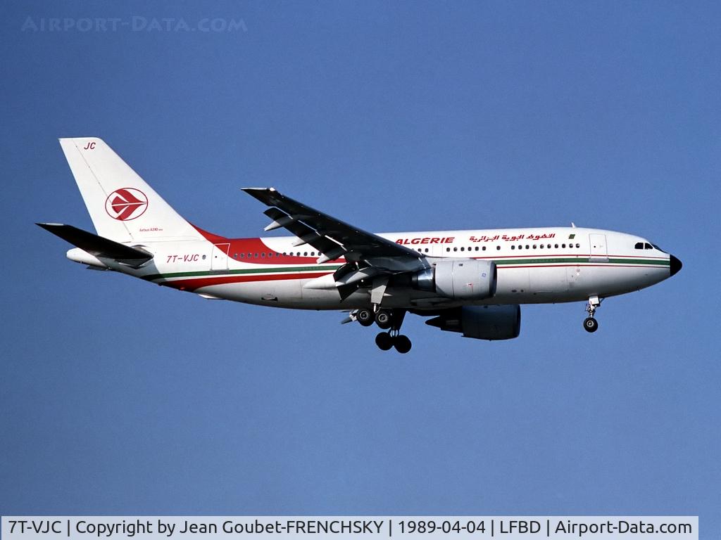 7T-VJC, 1984 Airbus A310-203 C/N 291, Air Algérie landing runway 05 from Alger