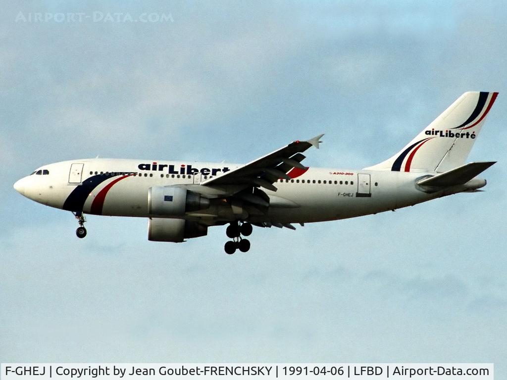 F-GHEJ, 1990 Airbus A310-324 C/N 535, Air Liberte (ILFC) landing 23