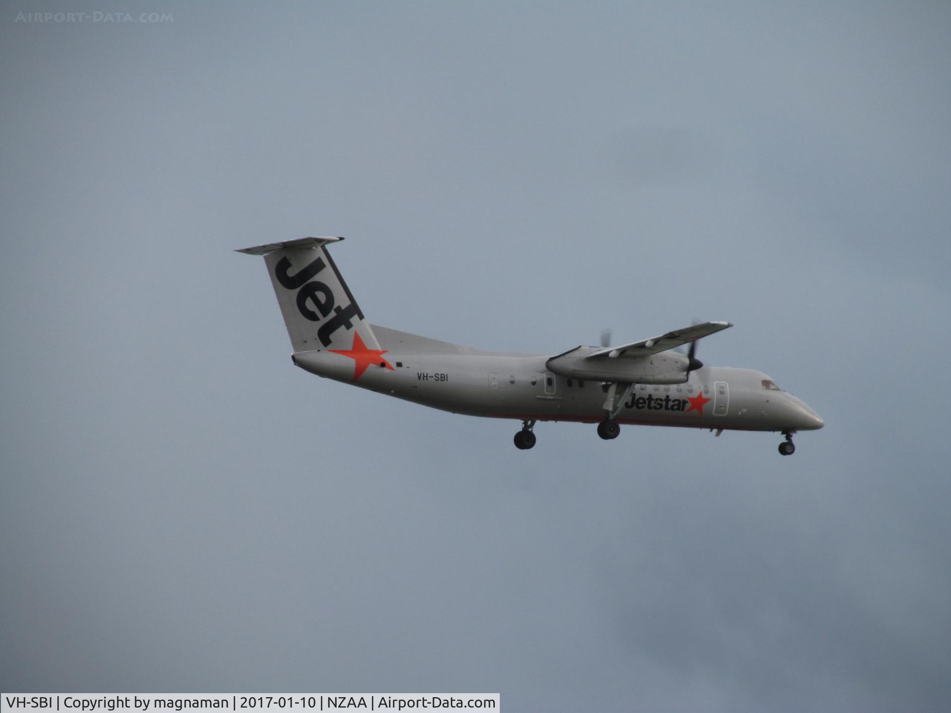 VH-SBI, 2004 De Havilland Canada DHC-8-315Q Dash 8 C/N 605, nearly at threshold of runway