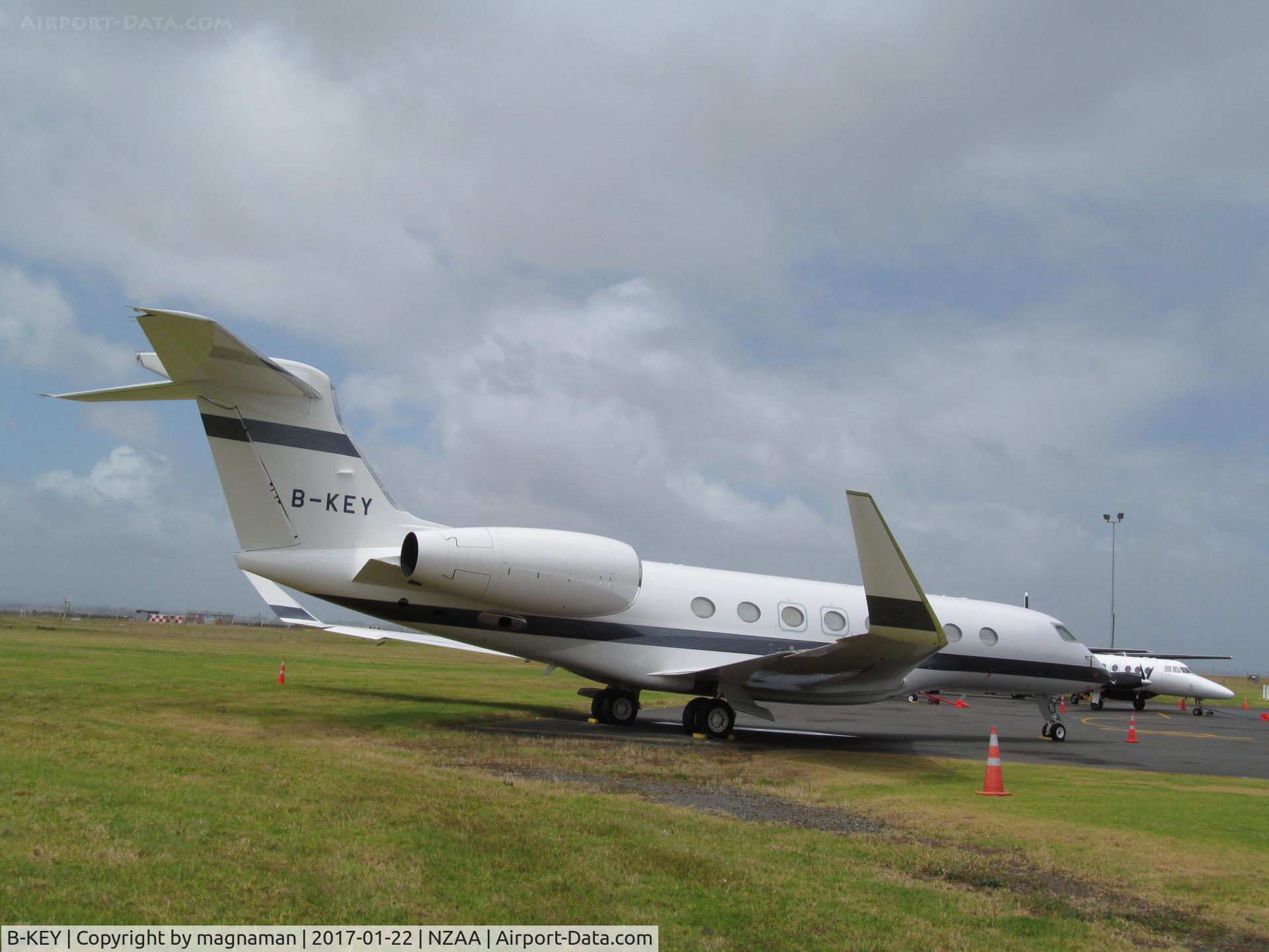 B-KEY, 2014 Gulfstream Aerospace G650 (G-VI) C/N 6098, at AKL - been a few times before