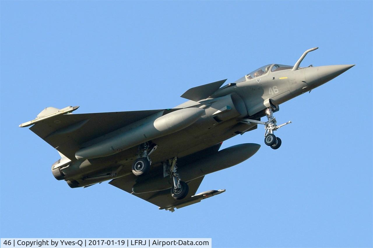 46, 2016 Dassault Rafale M C/N 46, Dassault Rafale M, Short approach rwy 08,  Landivisiau Naval Air Base (LFRJ)