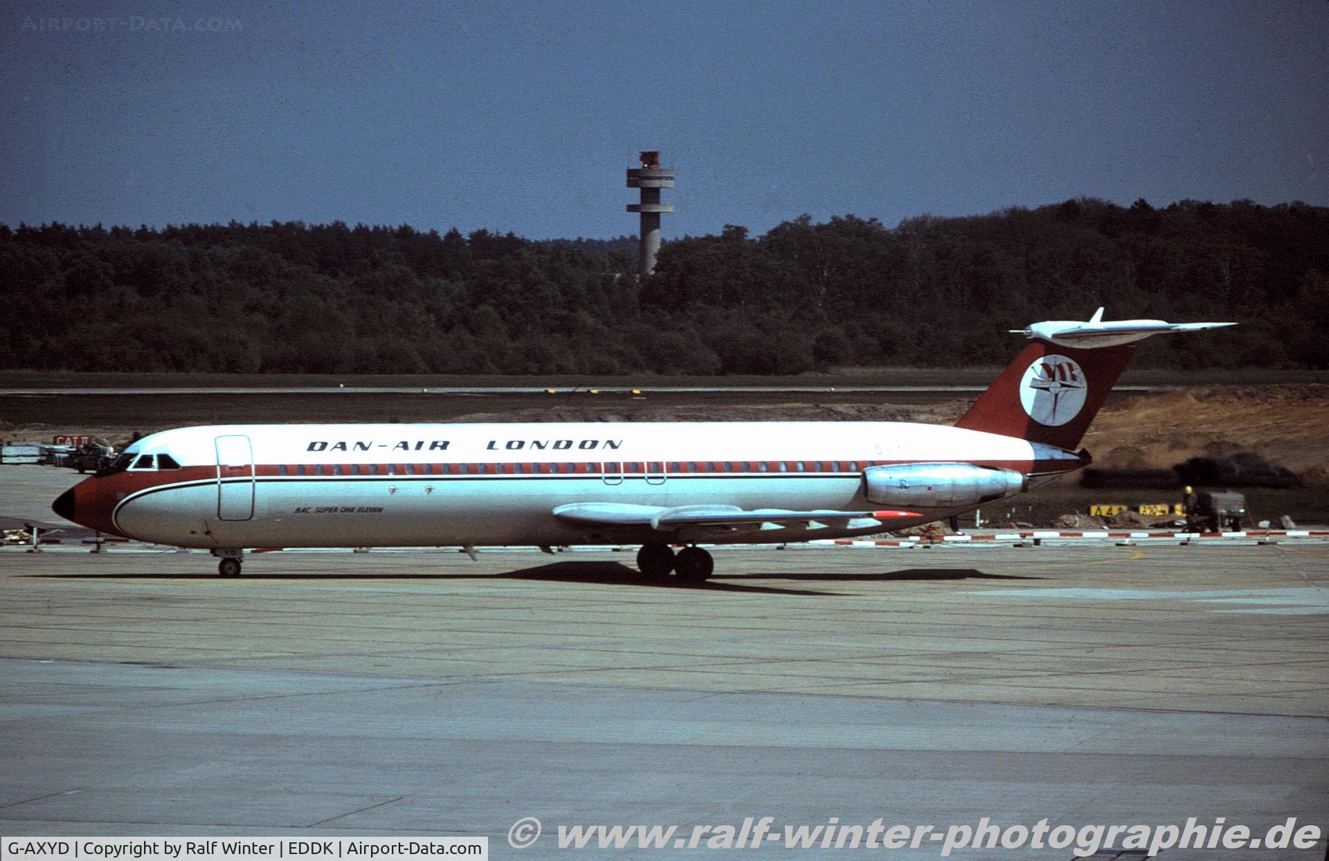 G-AXYD, 1970 BAC 111-509EW One-Eleven C/N BAC.210, BAC 111-509EW Super-One-Eleven - Dan-Air Services - G-AXYD - 1979 - CGN