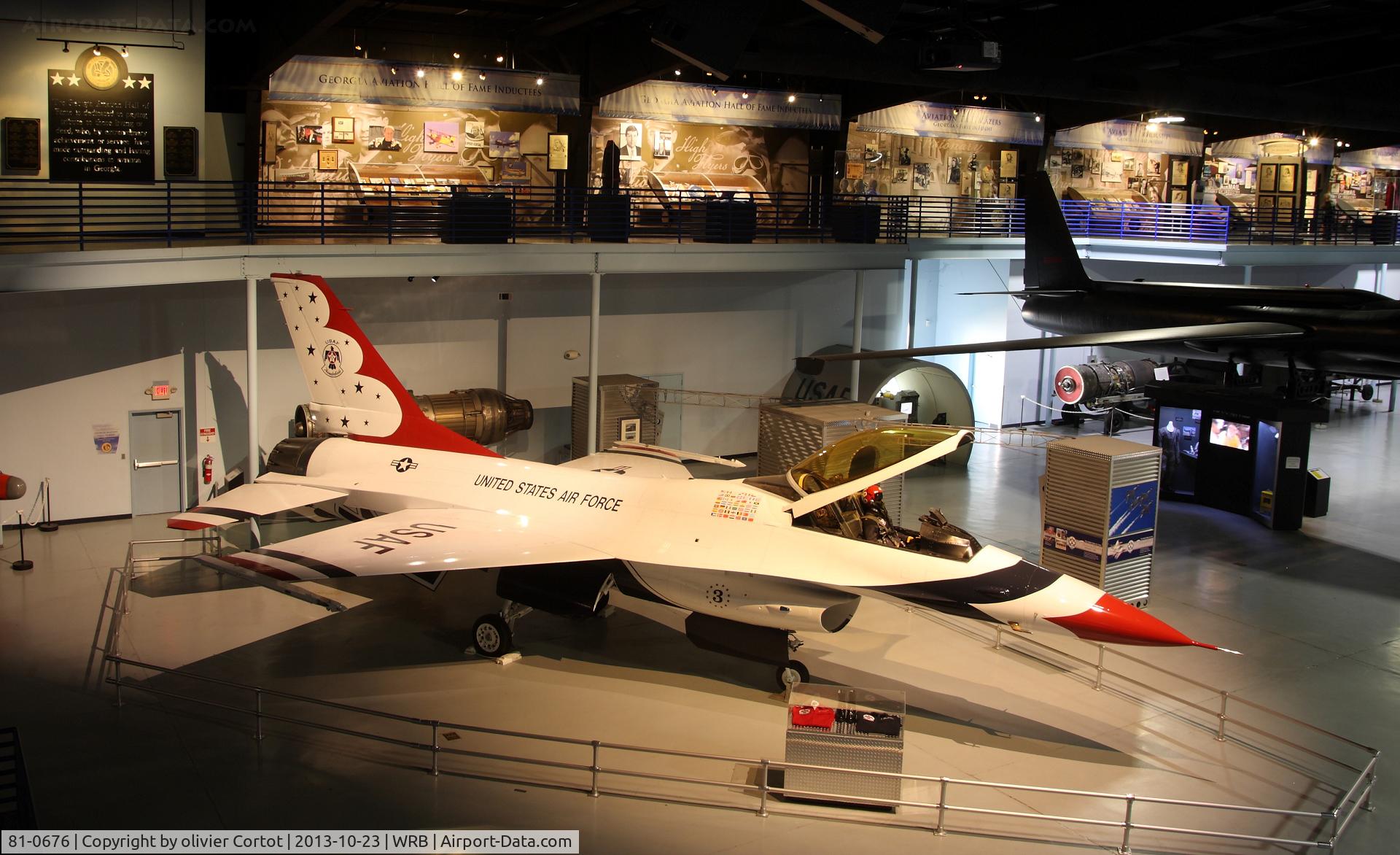 81-0676, 1981 General Dynamics F-16A Fighting Falcon C/N 61-357, Ex Thunderbirds aircraft. Museum of Aviation, Robins AFB. - see comment