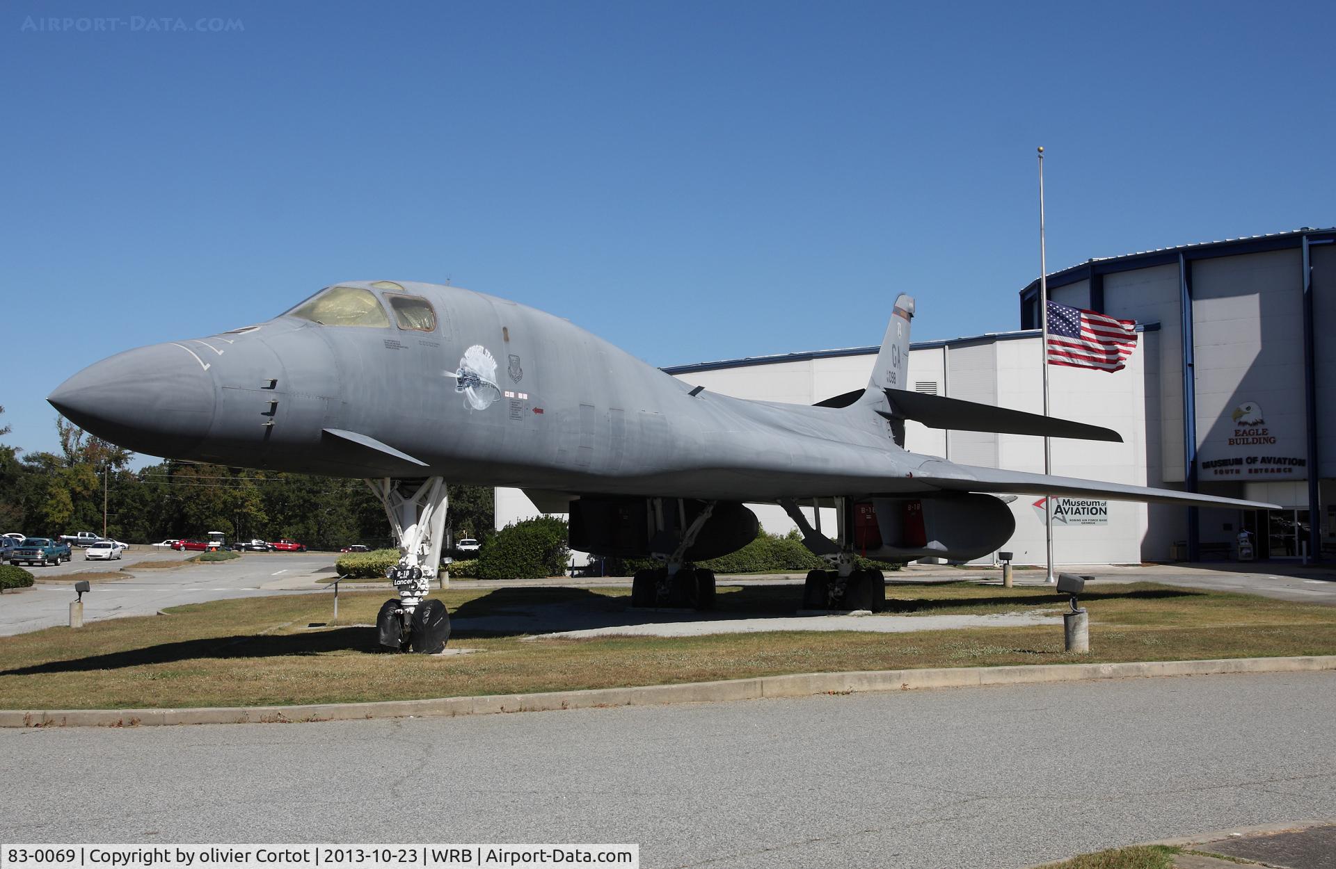 83-0069, 1983 Rockwell B-1B Lancer C/N 6, already in a museum... Museum of Aviation, Robins AFB.